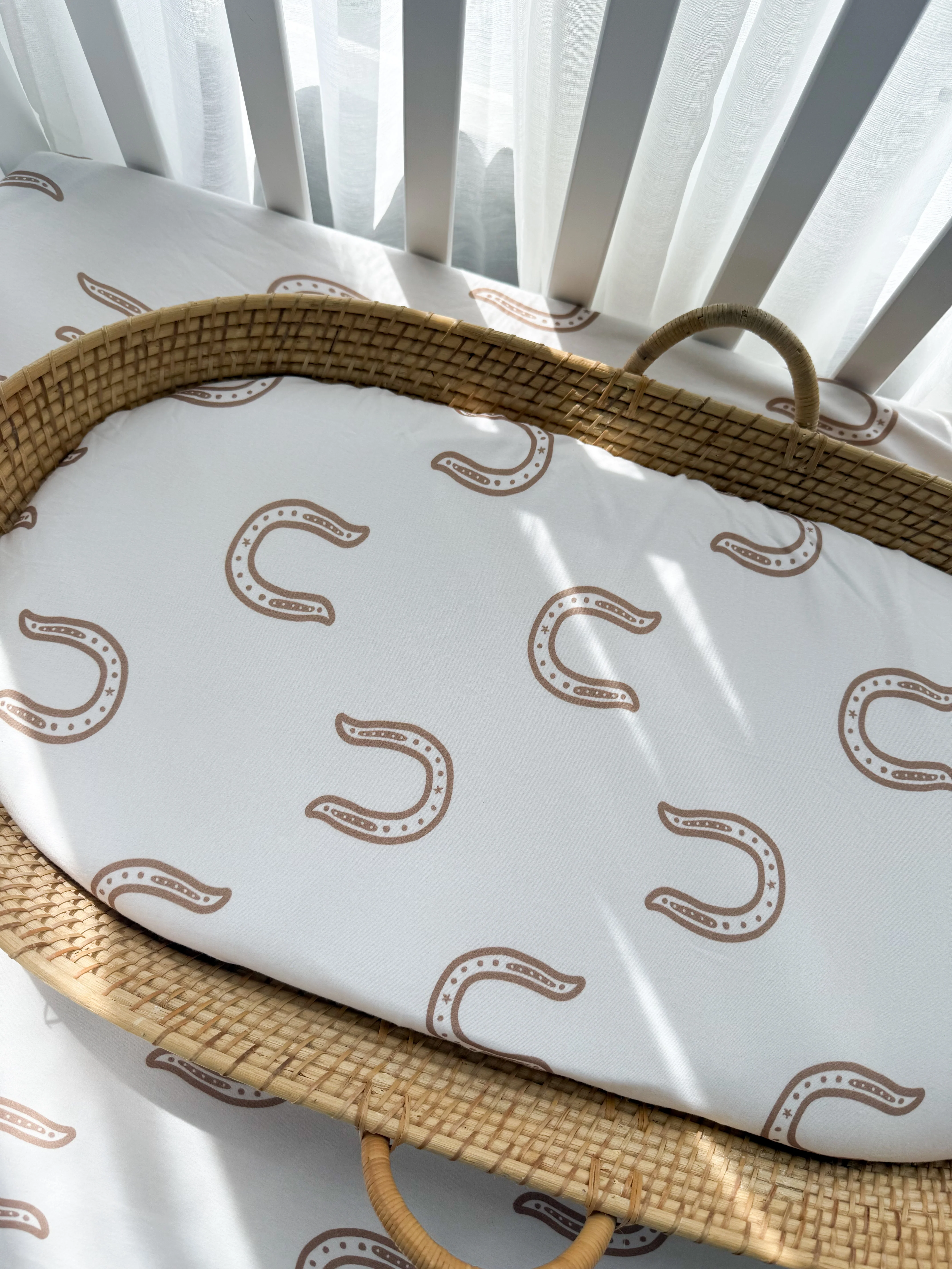 Bassinet Sheet | Western Horse Shoe - Image 2