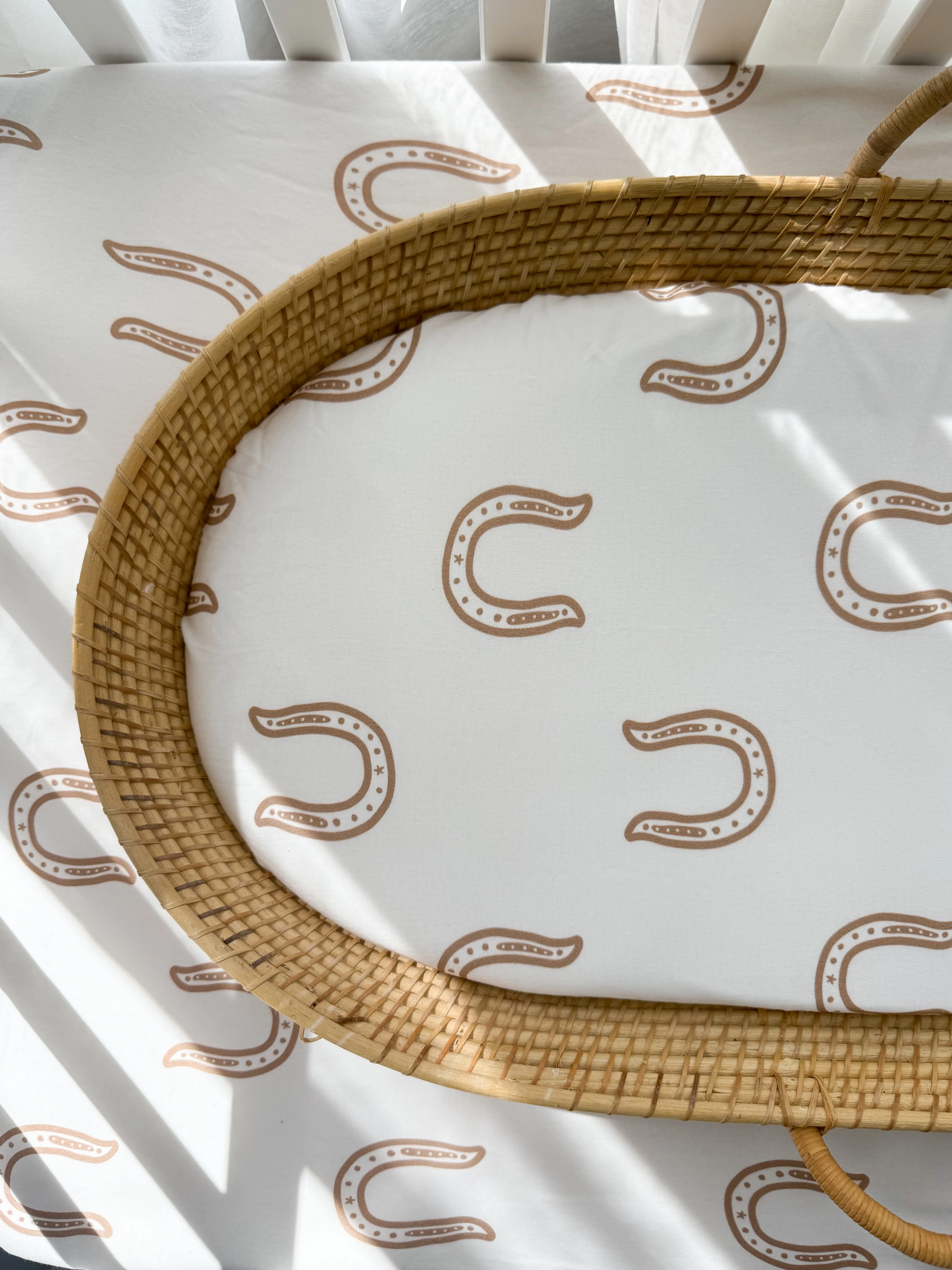 Bassinet Sheet | Western Horse Shoe - Image 3