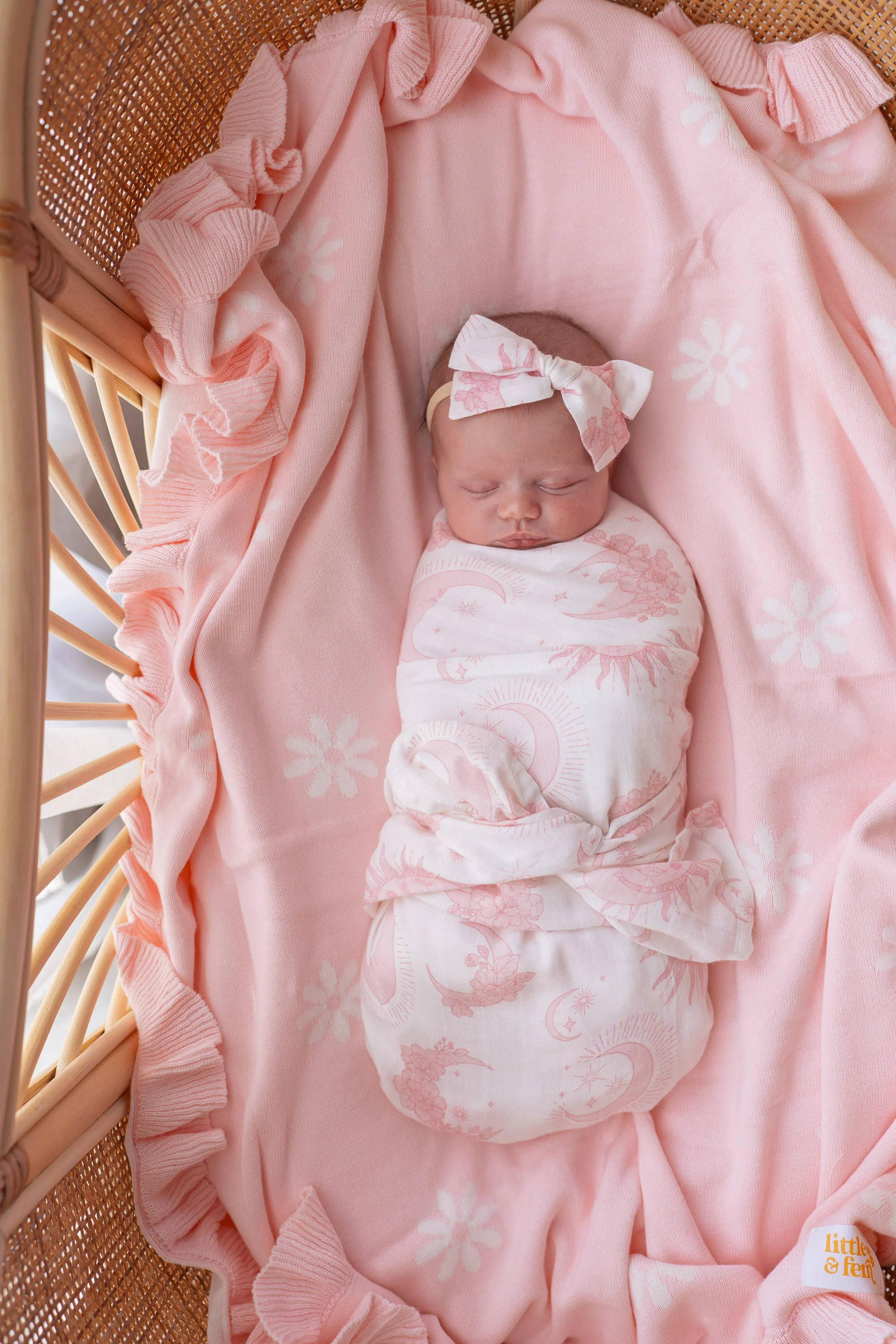 Muslin Swaddle | Celestial Pink - Image 4