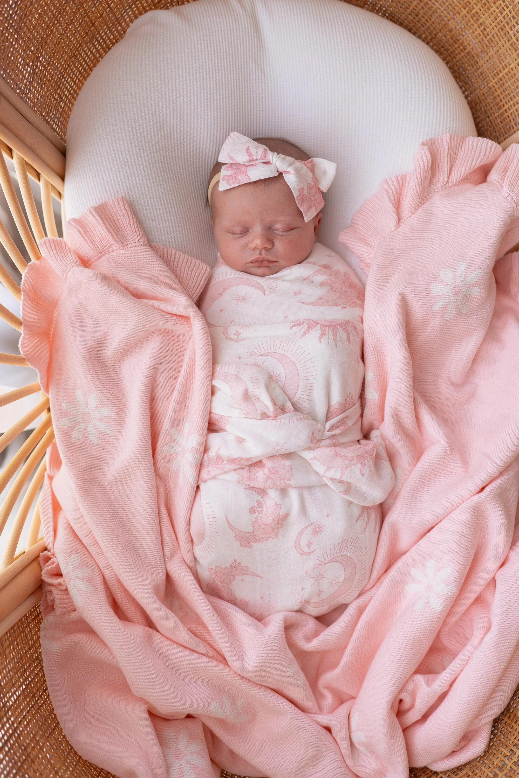 Muslin Swaddle | Celestial Pink - Image 6