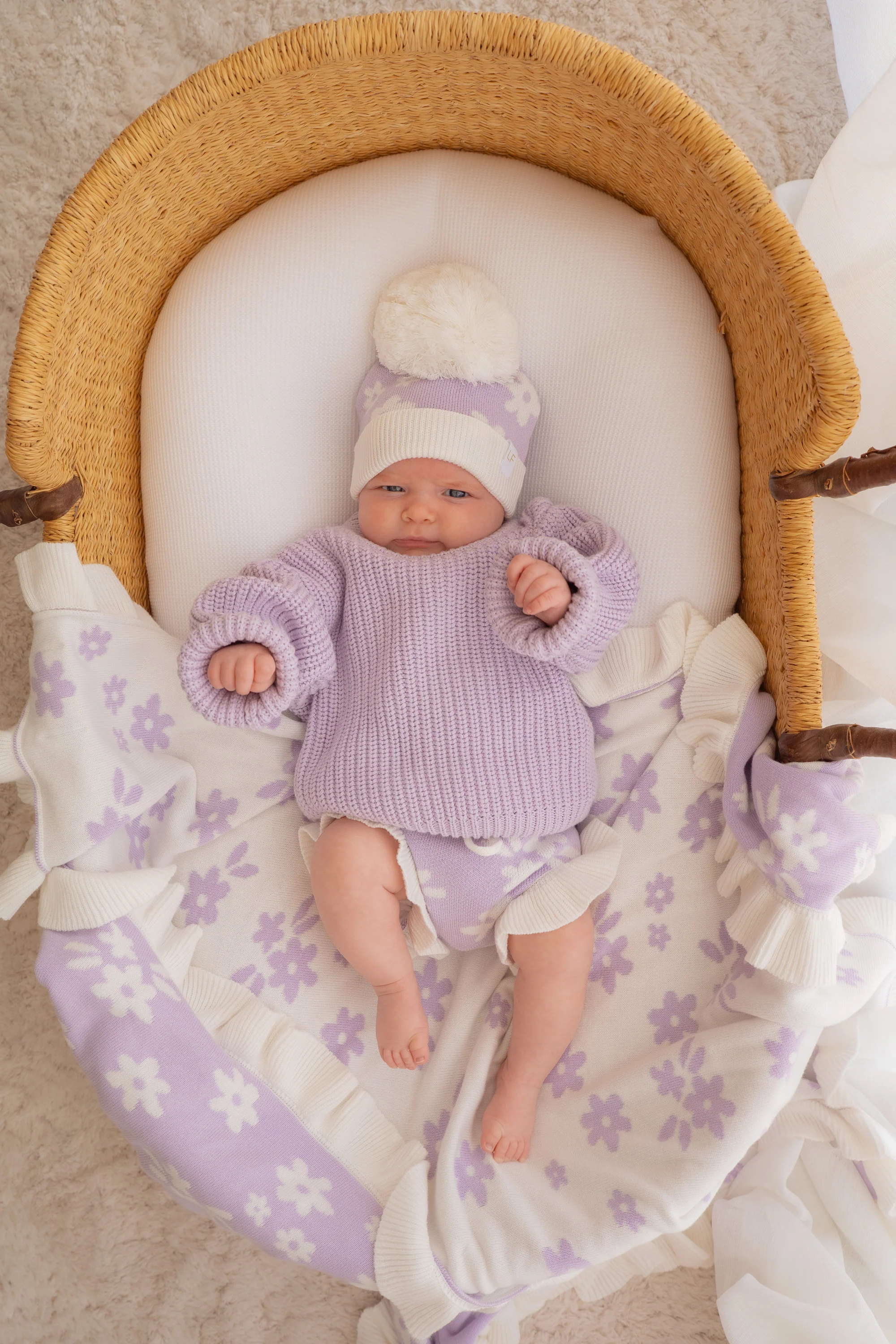 Chunky Knit Jumper | Pastel Lilac - Image 3