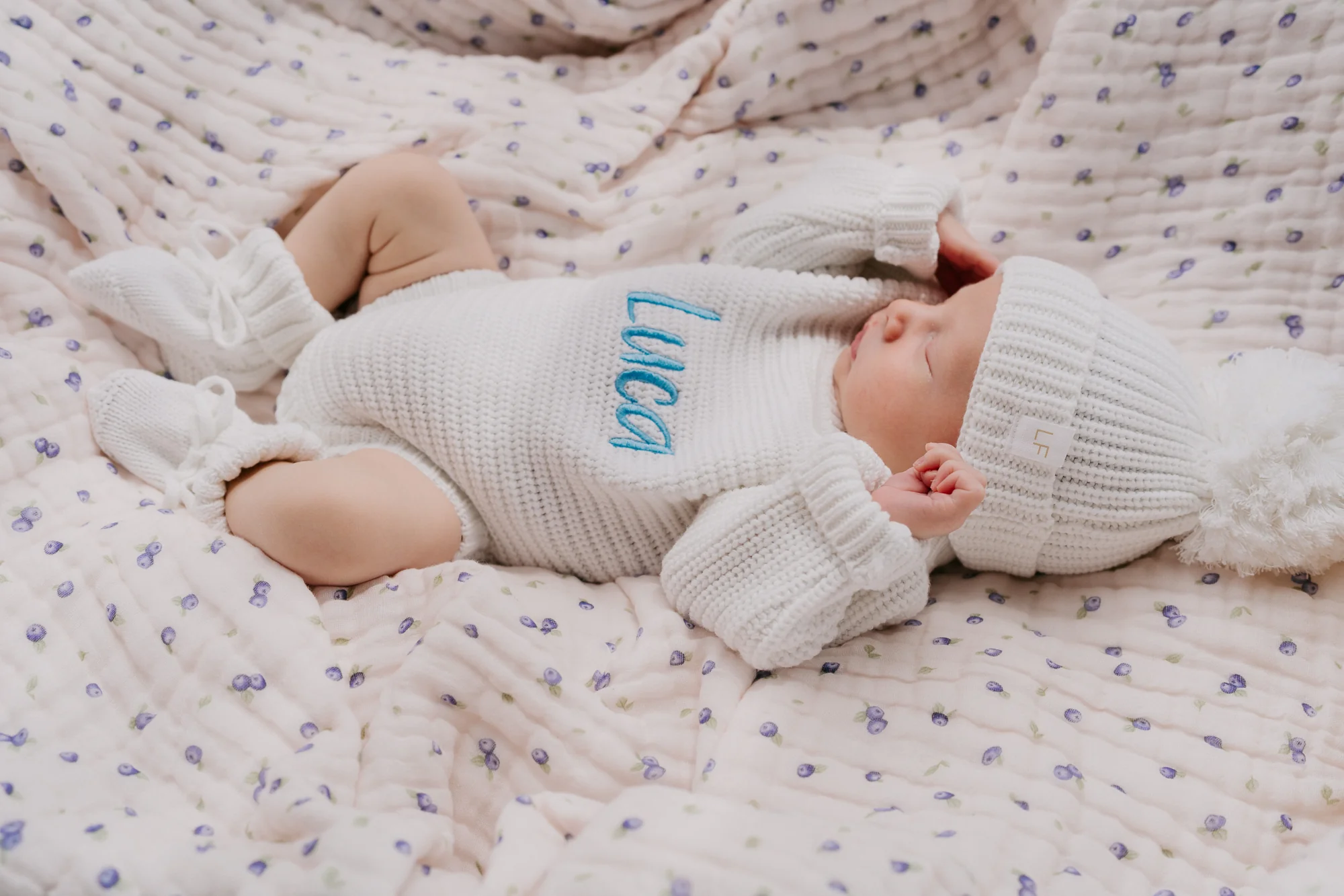 Chunky Knit Romper | Milk - Image 4