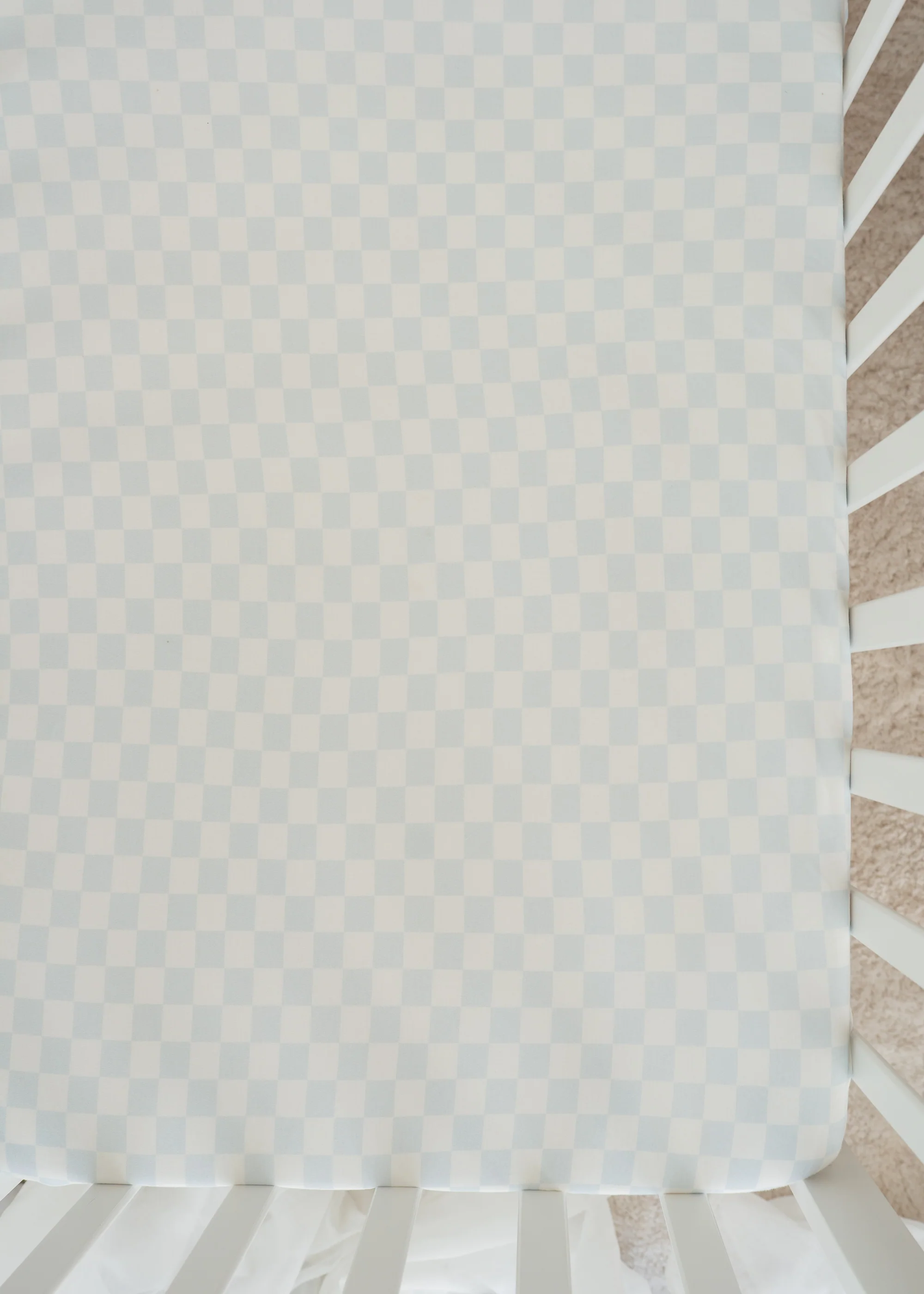 Cot Sheet | Blue Checker - Image 2