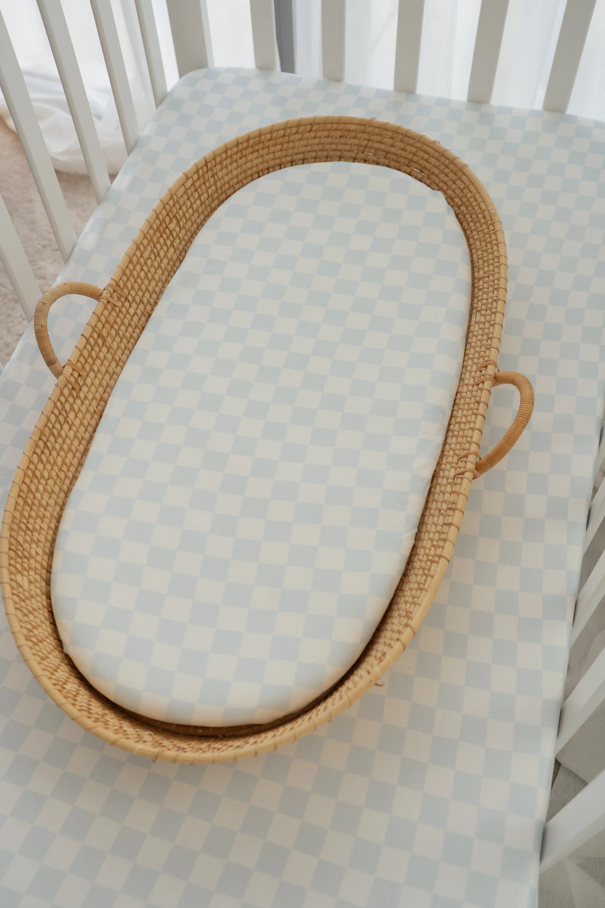 Cot Sheet | Blue Checker - Image 3