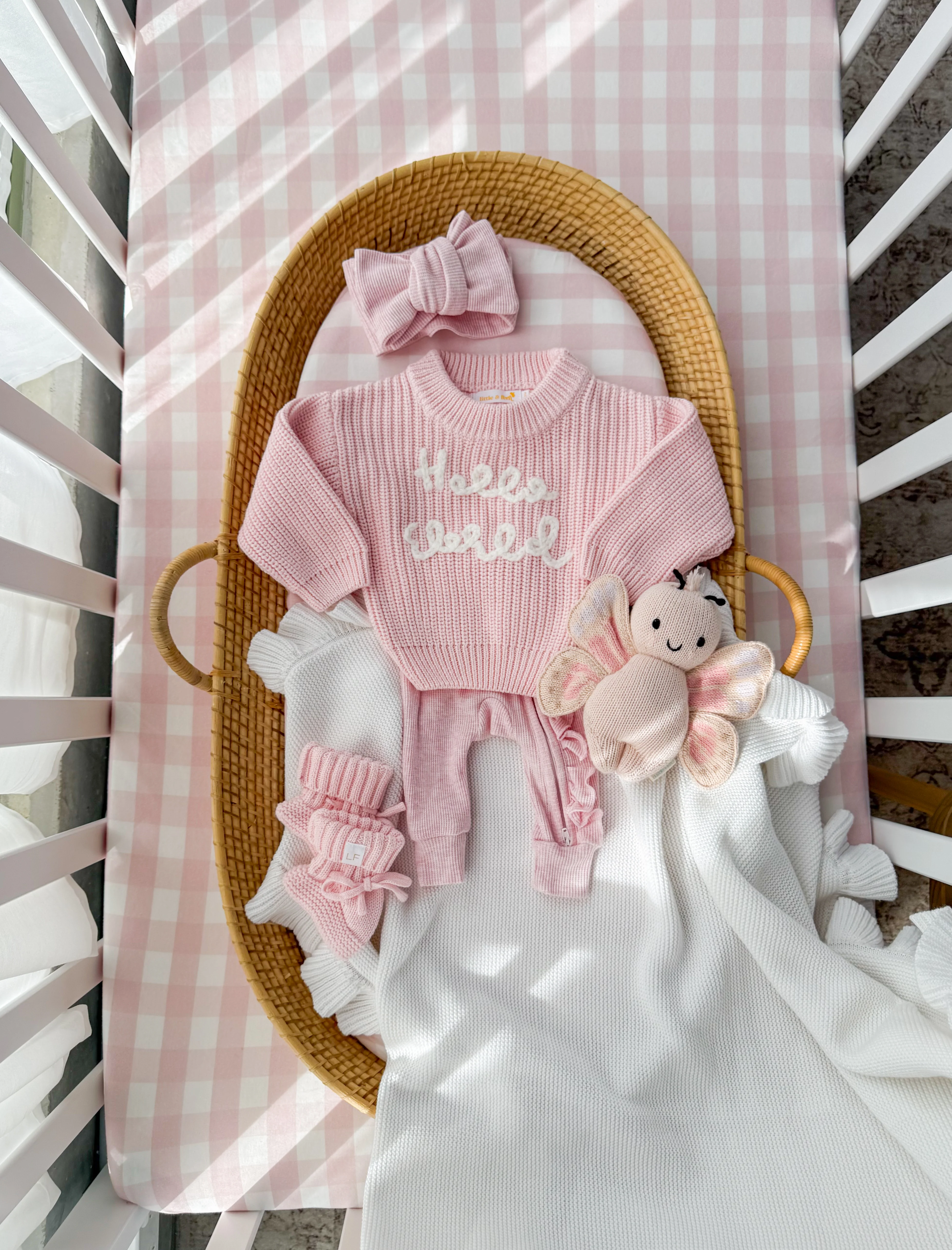 Cot Sheet | Pink Gingham - Image 2