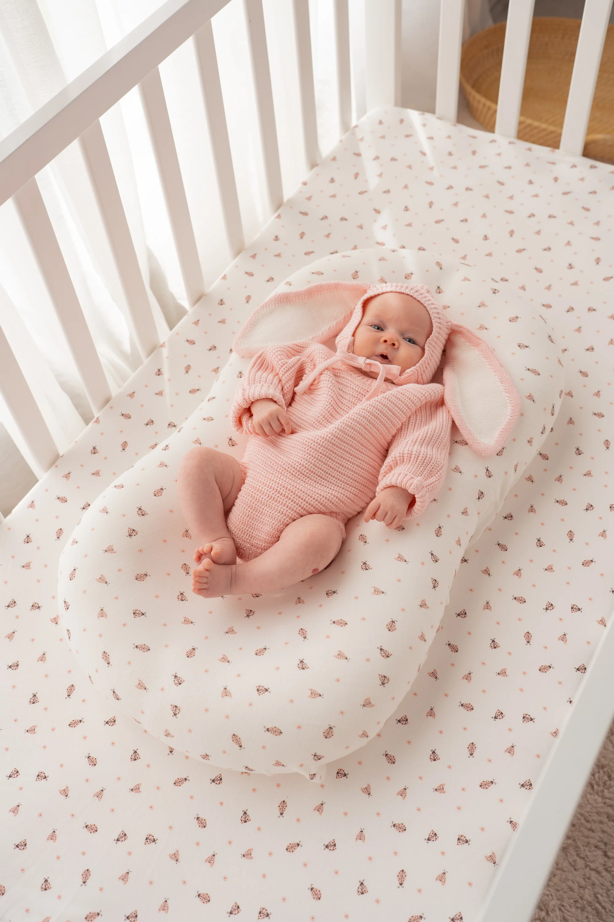 Cot Sheet | Pink Ladybug - Image 4