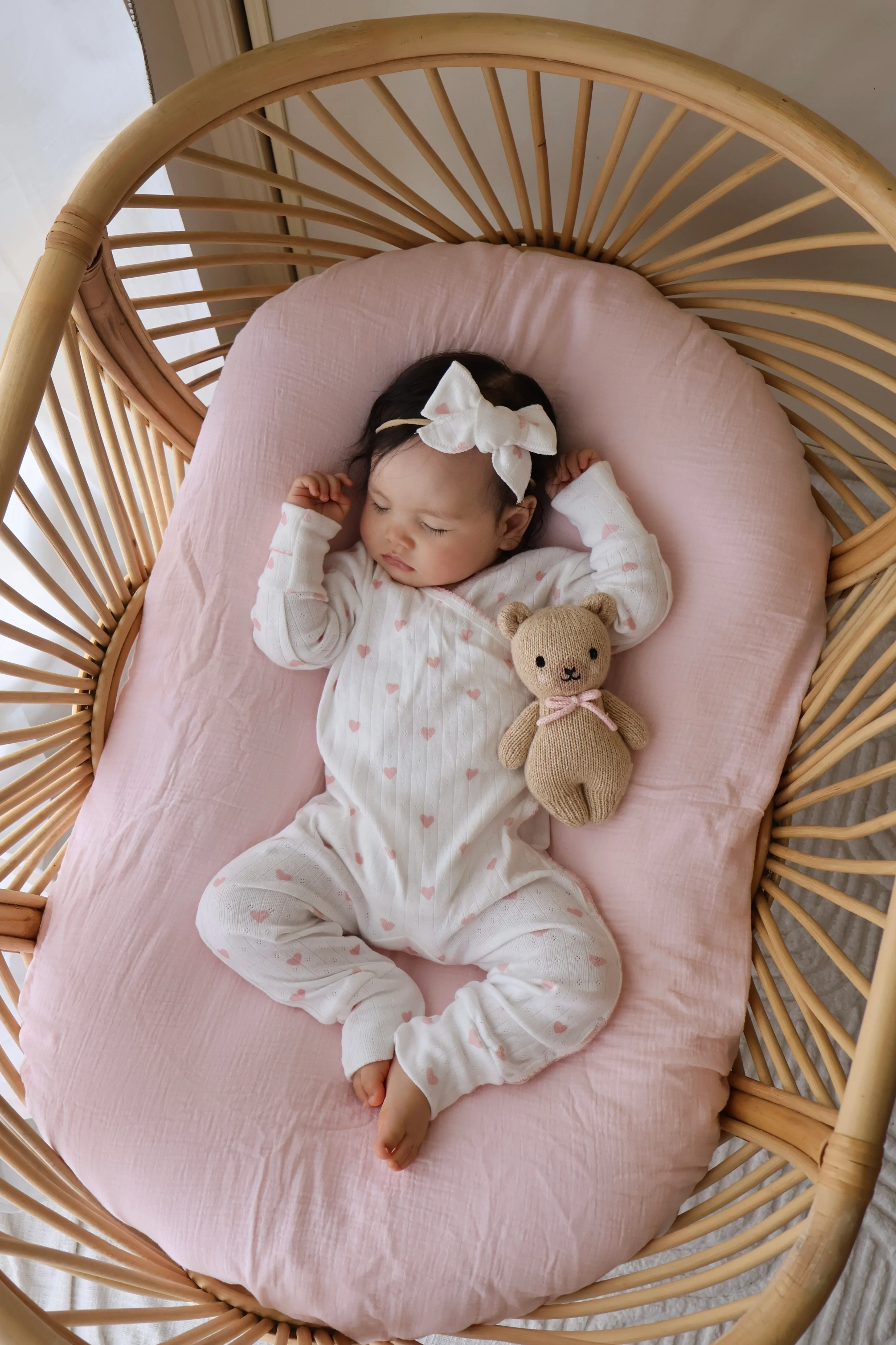 Essential Kimono Romper | Pink Hearts - Image 3