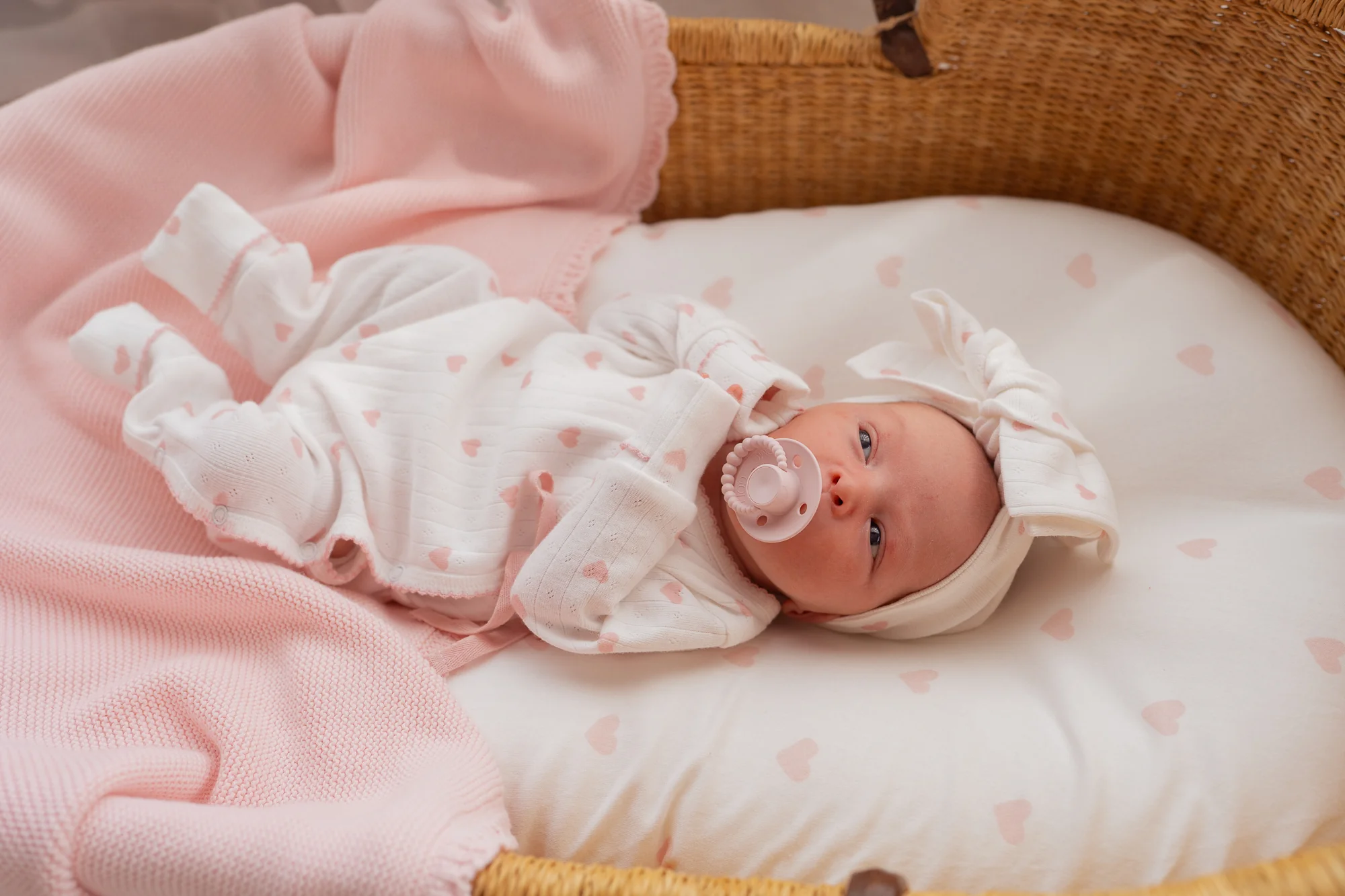 Essential Kimono Romper | Pink Hearts - Image 4