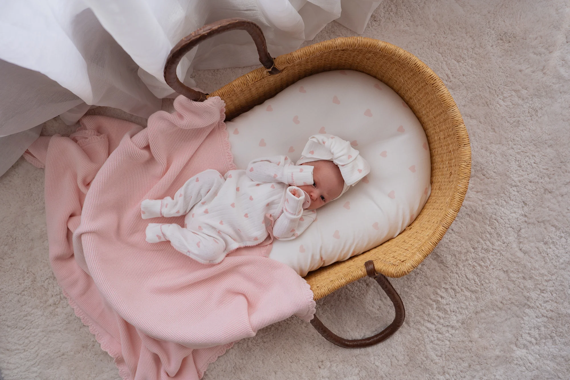 Essential Kimono Romper | Pink Hearts - Image 5