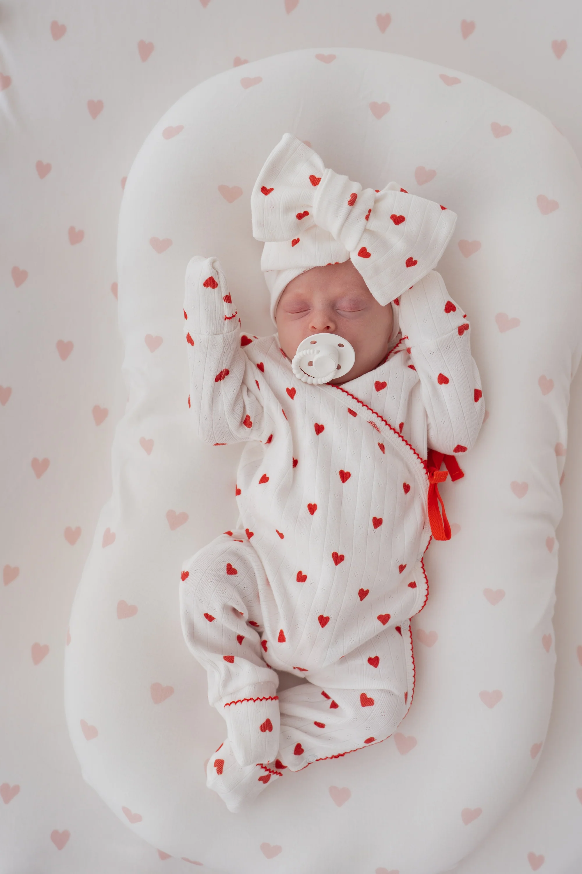 Essential Kimono Romper | Red Hearts - Image 5