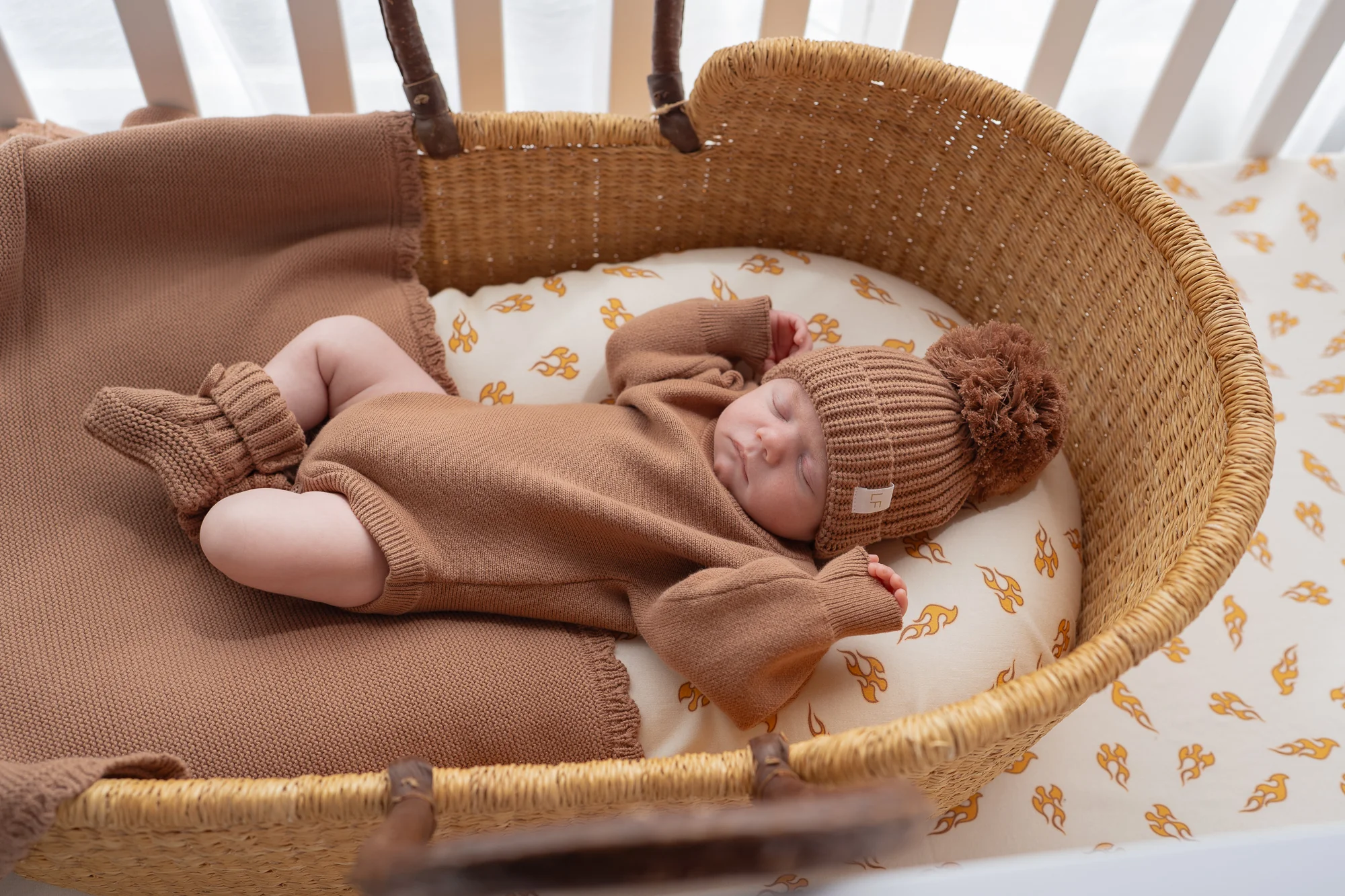 Flat Knit Romper | Chestnut - Image 3