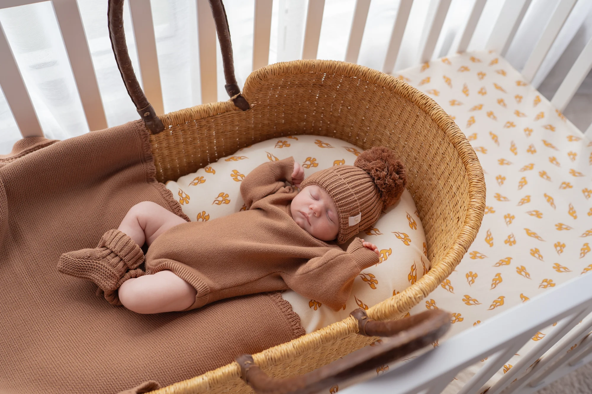 Flat Knit Romper | Chestnut - Image 7