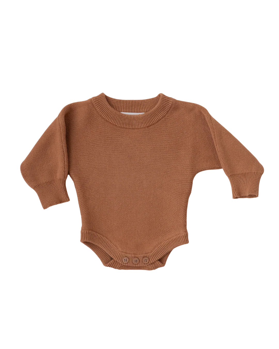 Flat Knit Romper | Chestnut - Image 8
