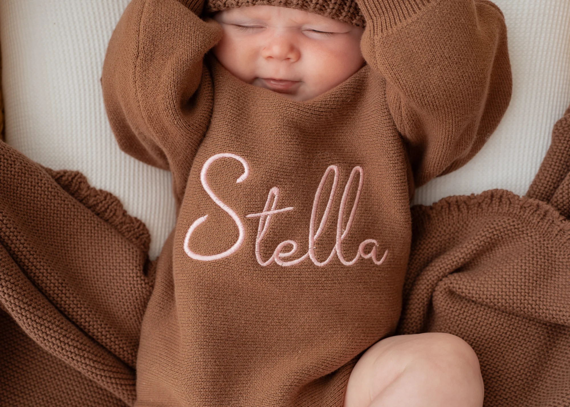 Knit Romper | Chocolate - Image 3