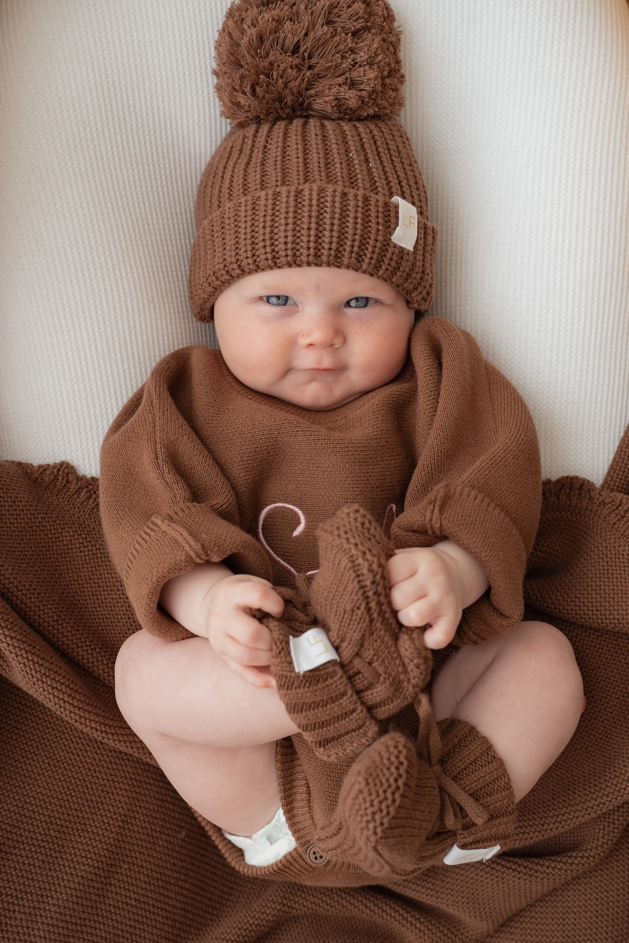 Knit Romper | Chocolate - Image 4