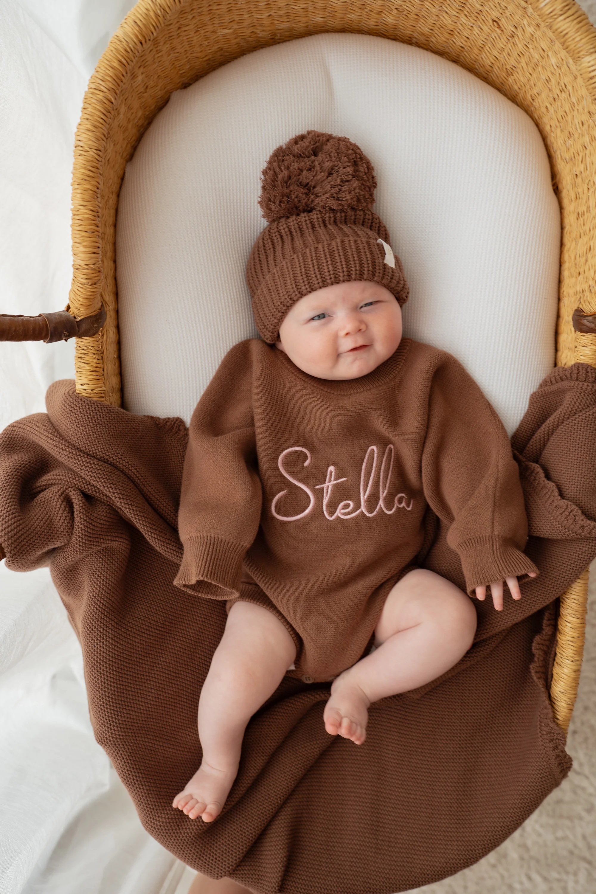 Knit Romper | Chocolate - Image 5