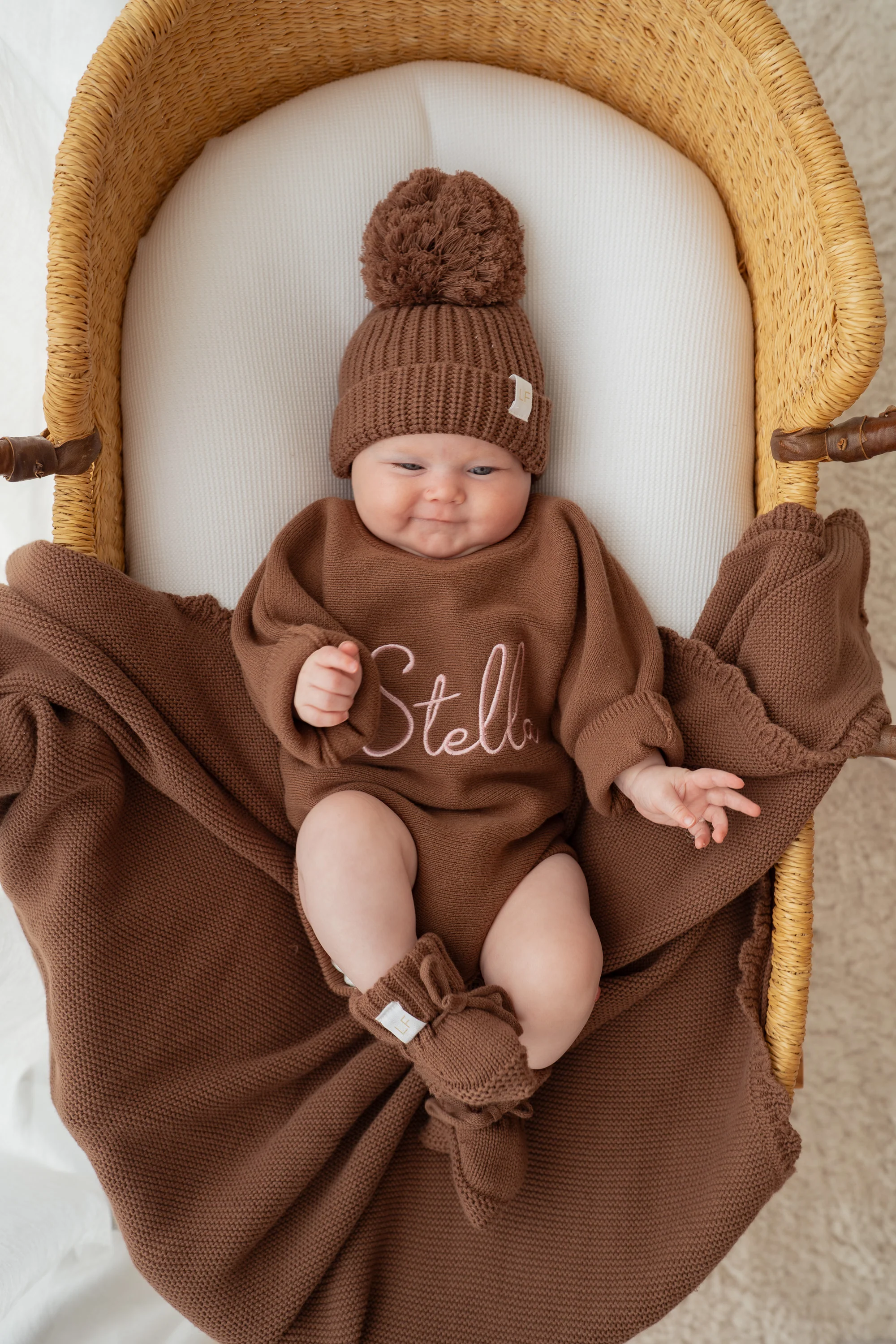 Knit Romper | Chocolate - Image 6