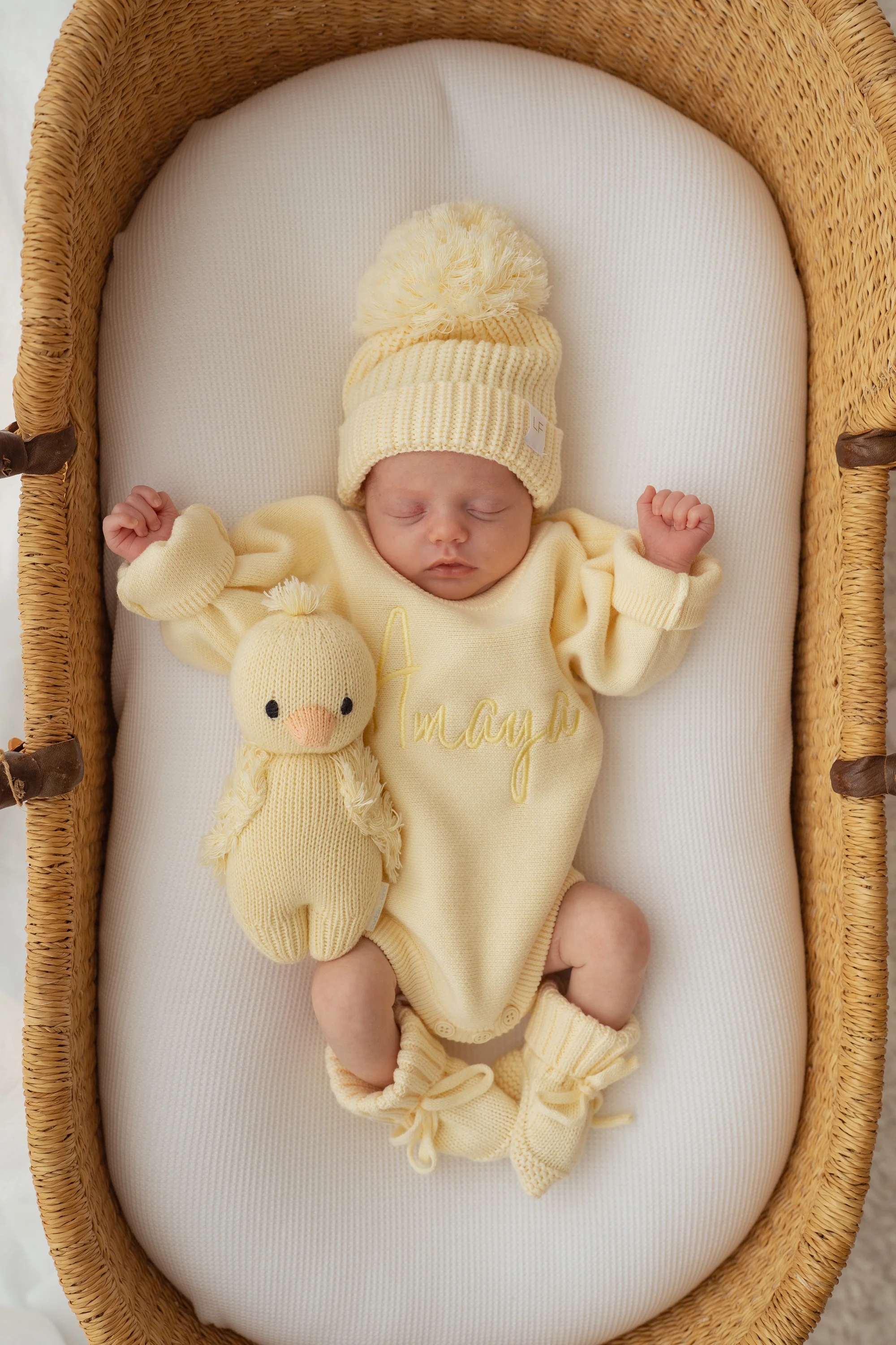 Knit Romper | Lemon - Image 3