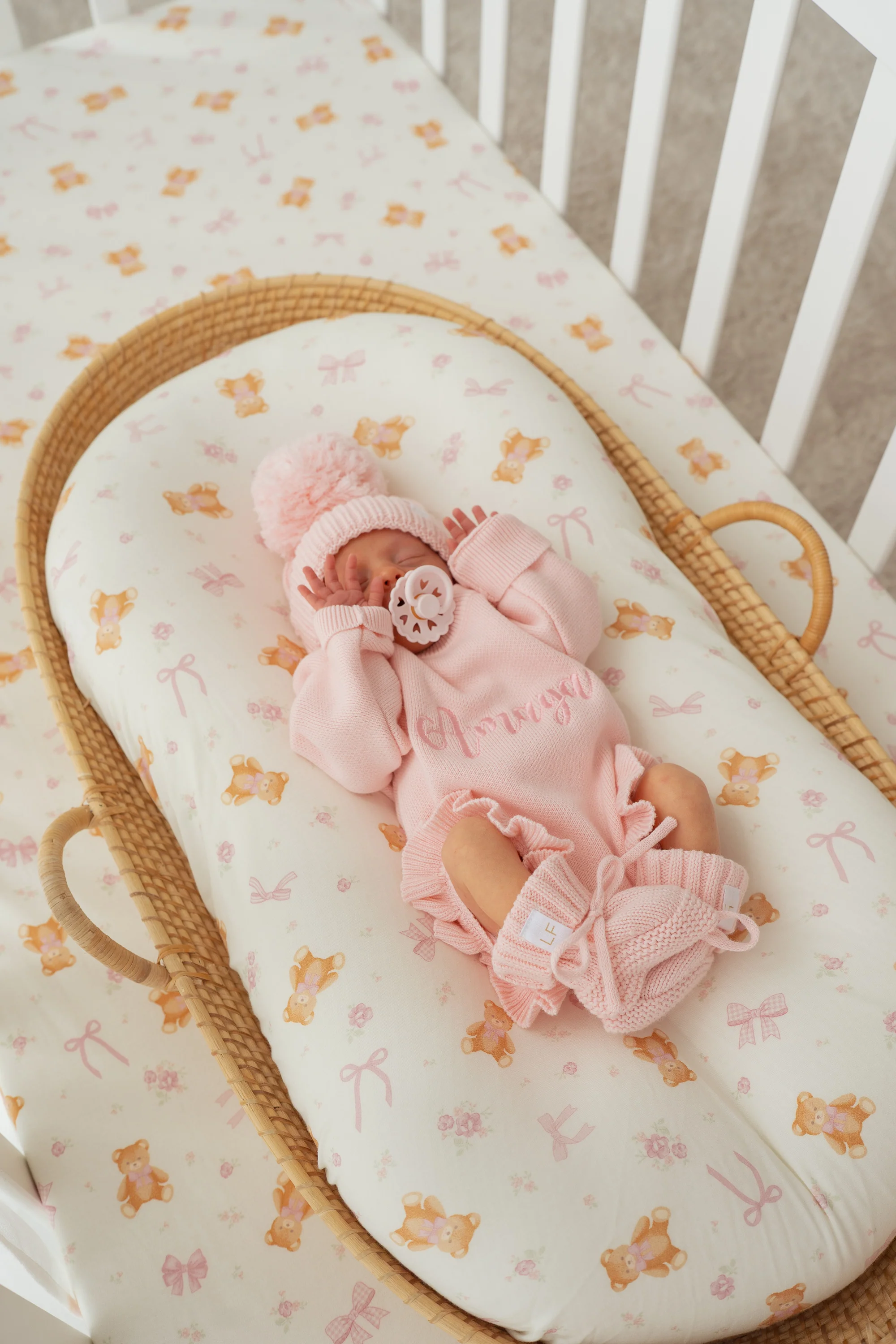 Frill Knit Romper | Baby Pink - Image 4