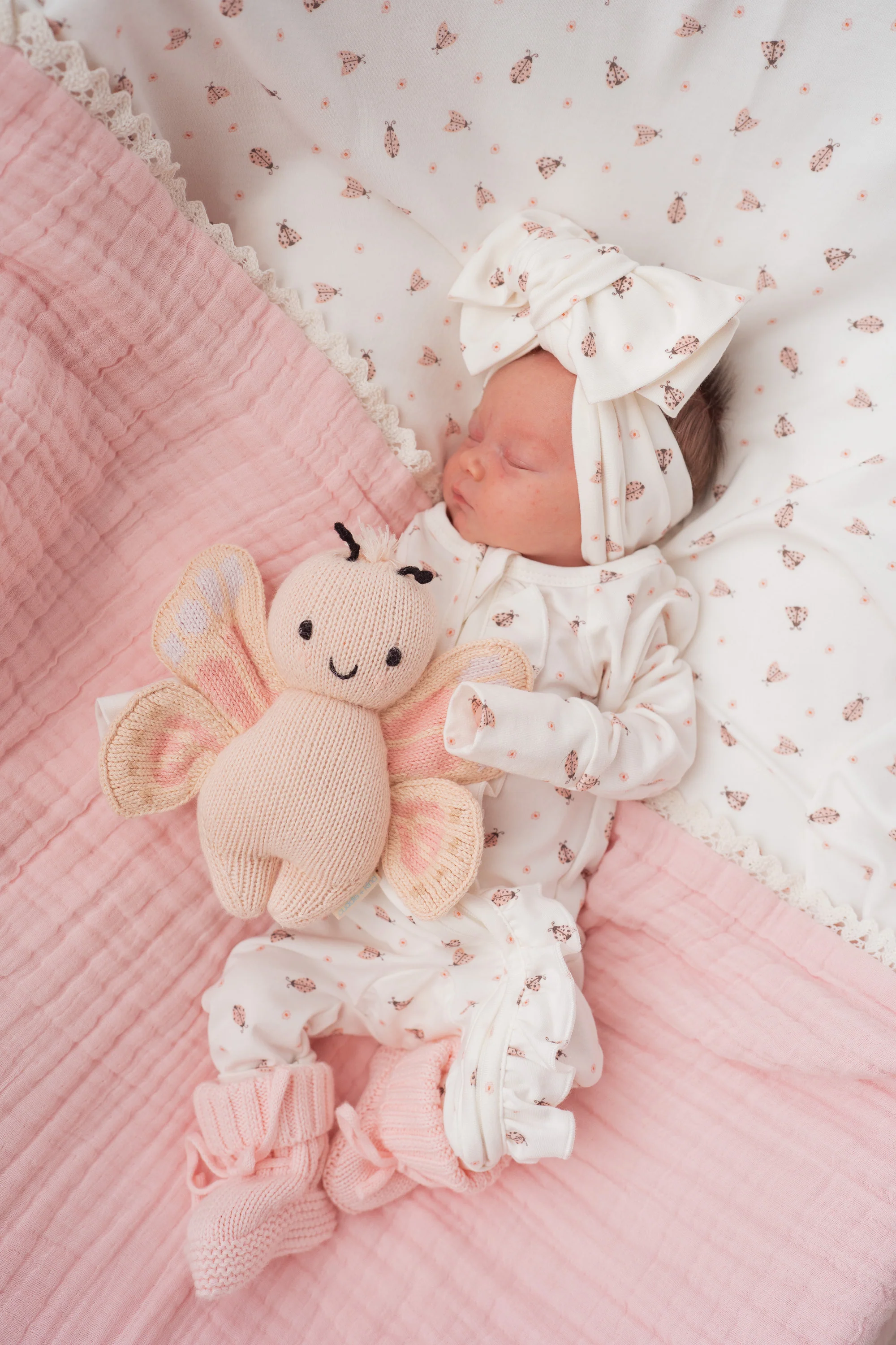 Frill Zip Romper | Pink Ladybug - Image 6