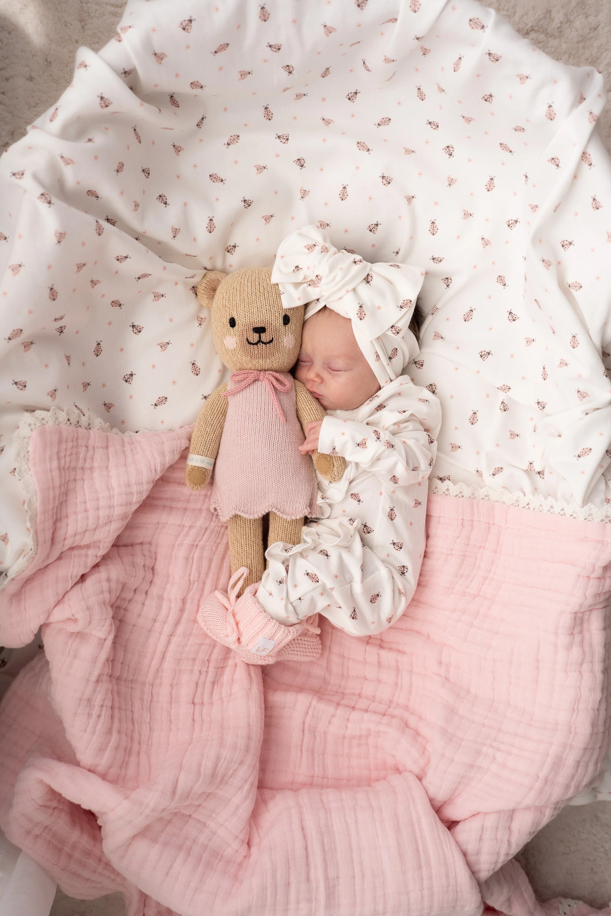 Frill Zip Romper | Pink Ladybug - Image 8