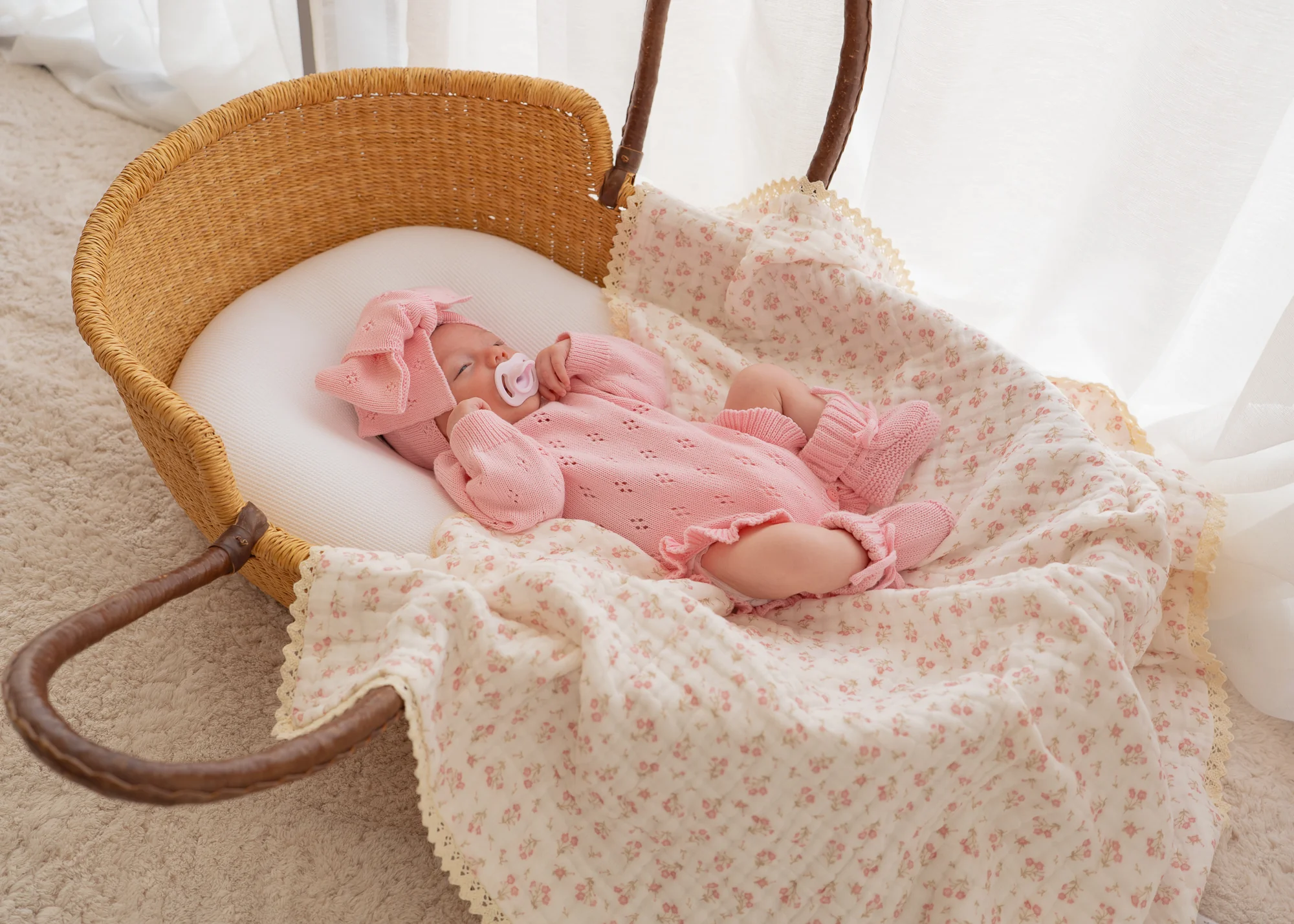 Gauze Lace Blanket | Paisley Peony - Image 5