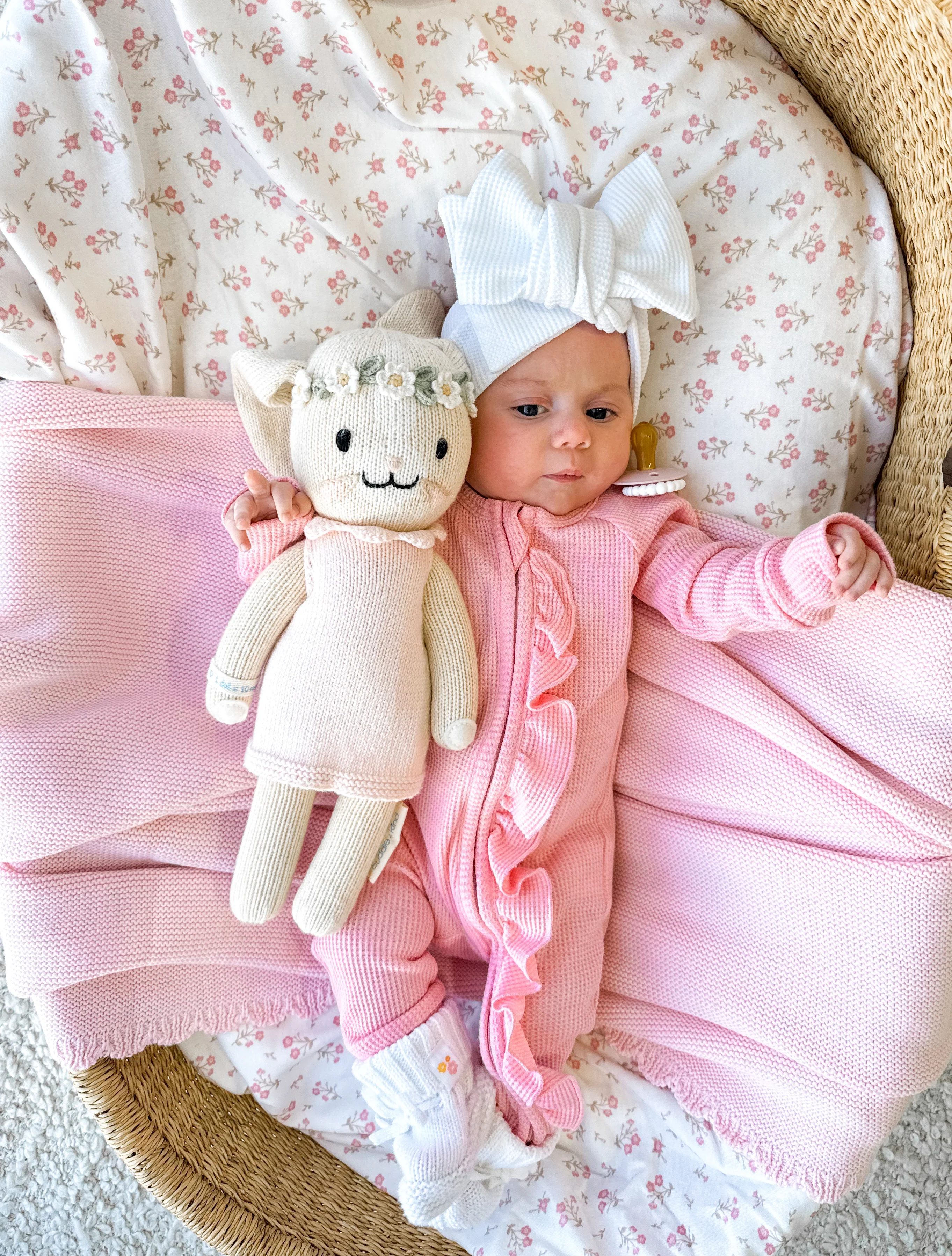Heirloom Knit Blanket | Baby Pink *MAY PRE-ORDER* - Image 3