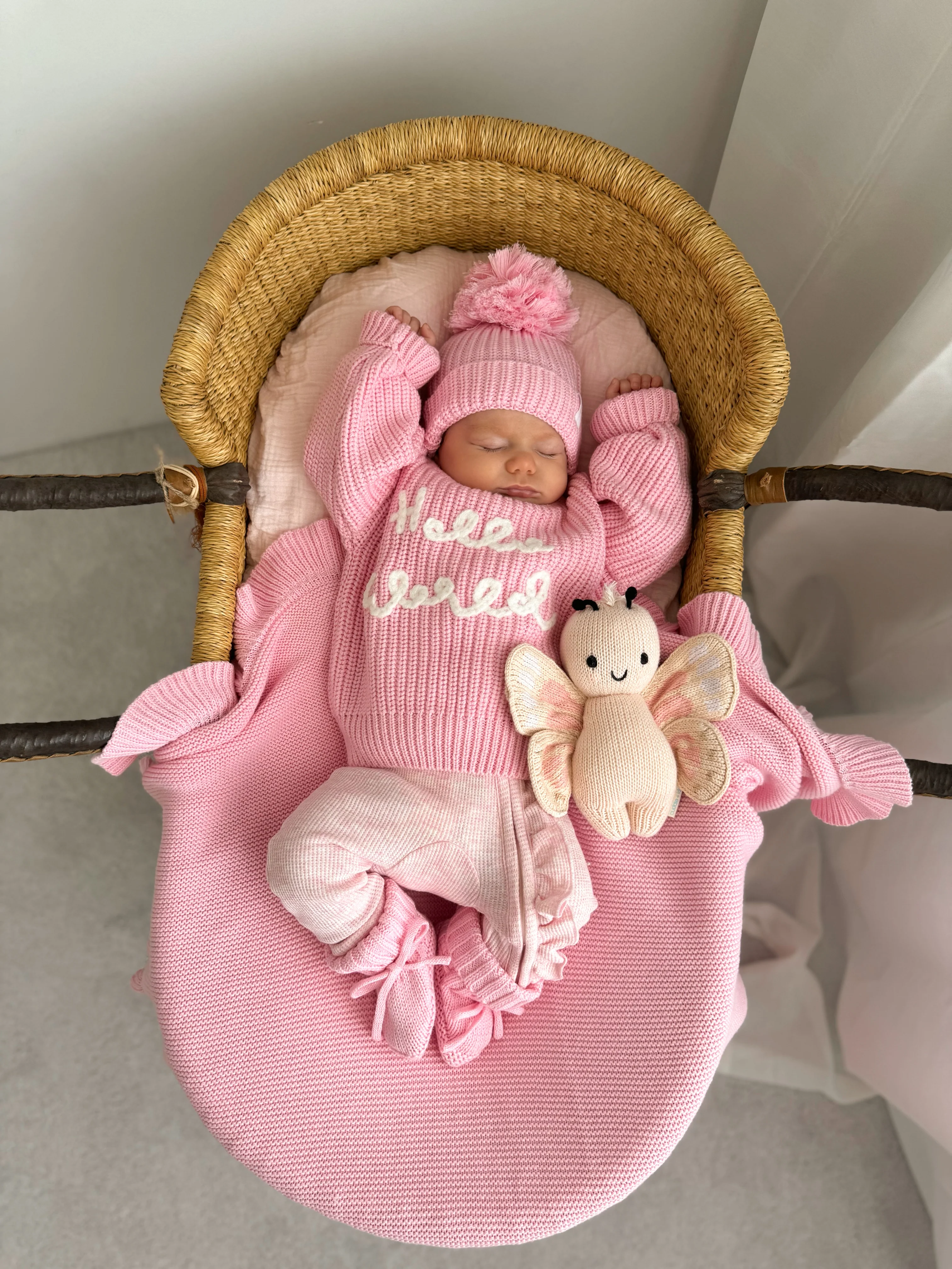 'Hello World' Chunky Knit Jumper | Marshmallow - Image 3