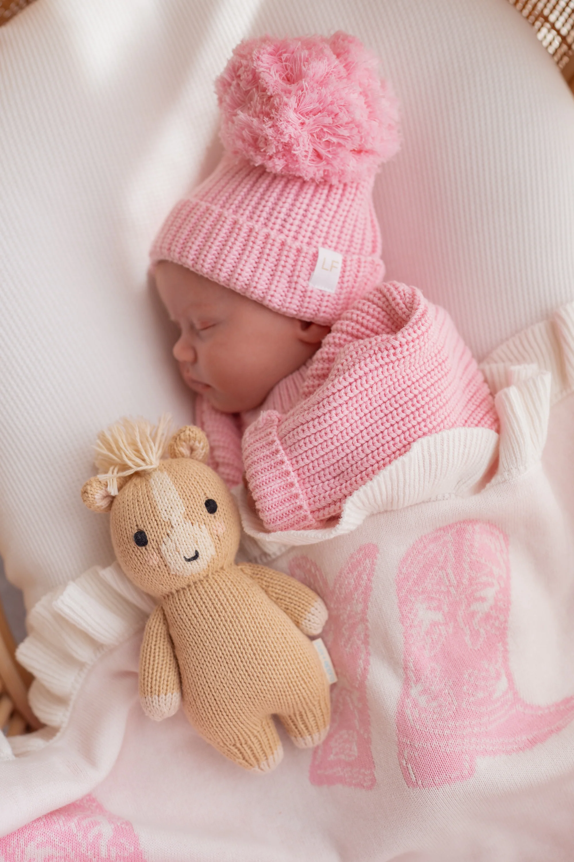Knit Blanket | Pink Cowgirl Boots - Image 3