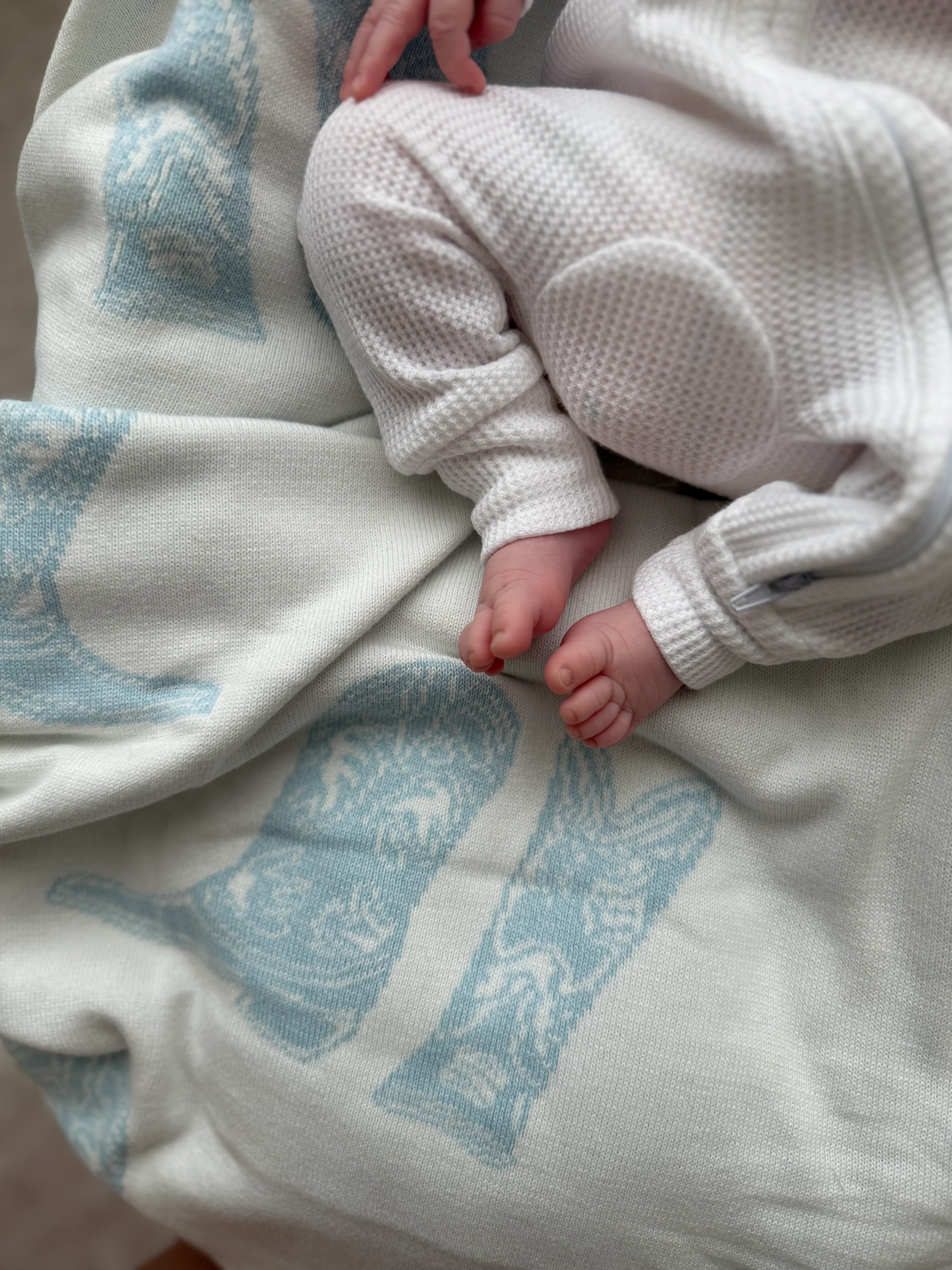 Knit Blanket | Sky Blue Cowboy Boots - Image 8