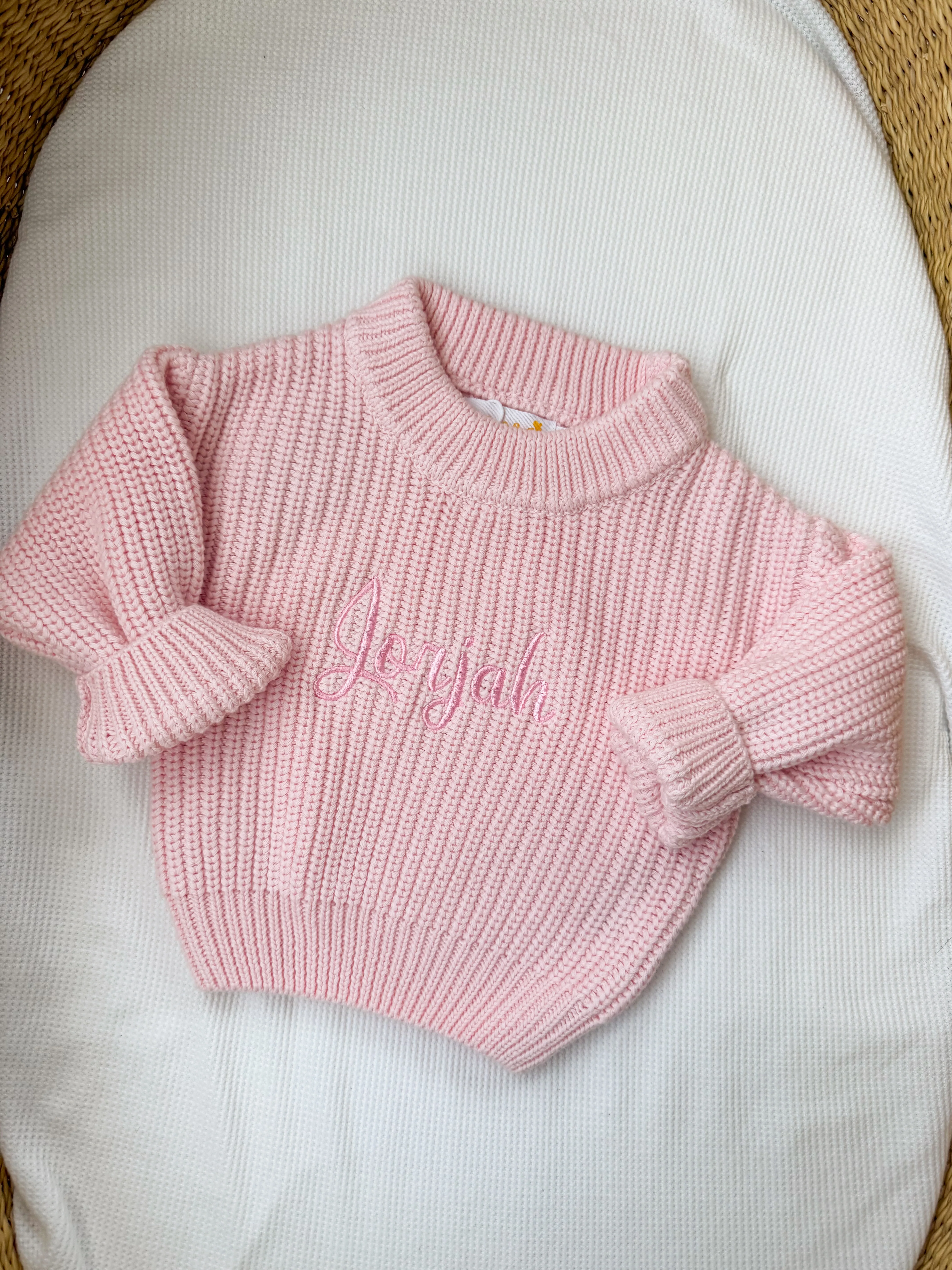 Chunky Knit Jumper | Baby Pink *MAY PRE-ORDER* - Image 4