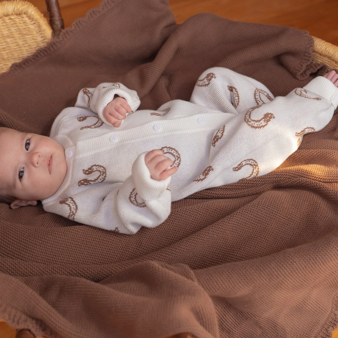 Knit Classic Romper | Western Horse Shoe - Image 3