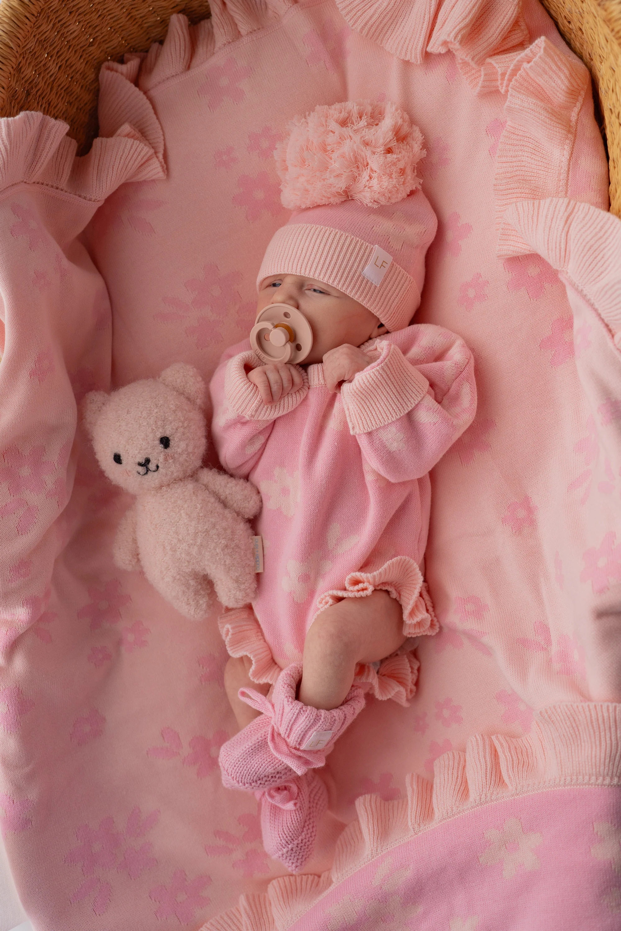 Knit Romper | Daisy Floral Pink - Image 5
