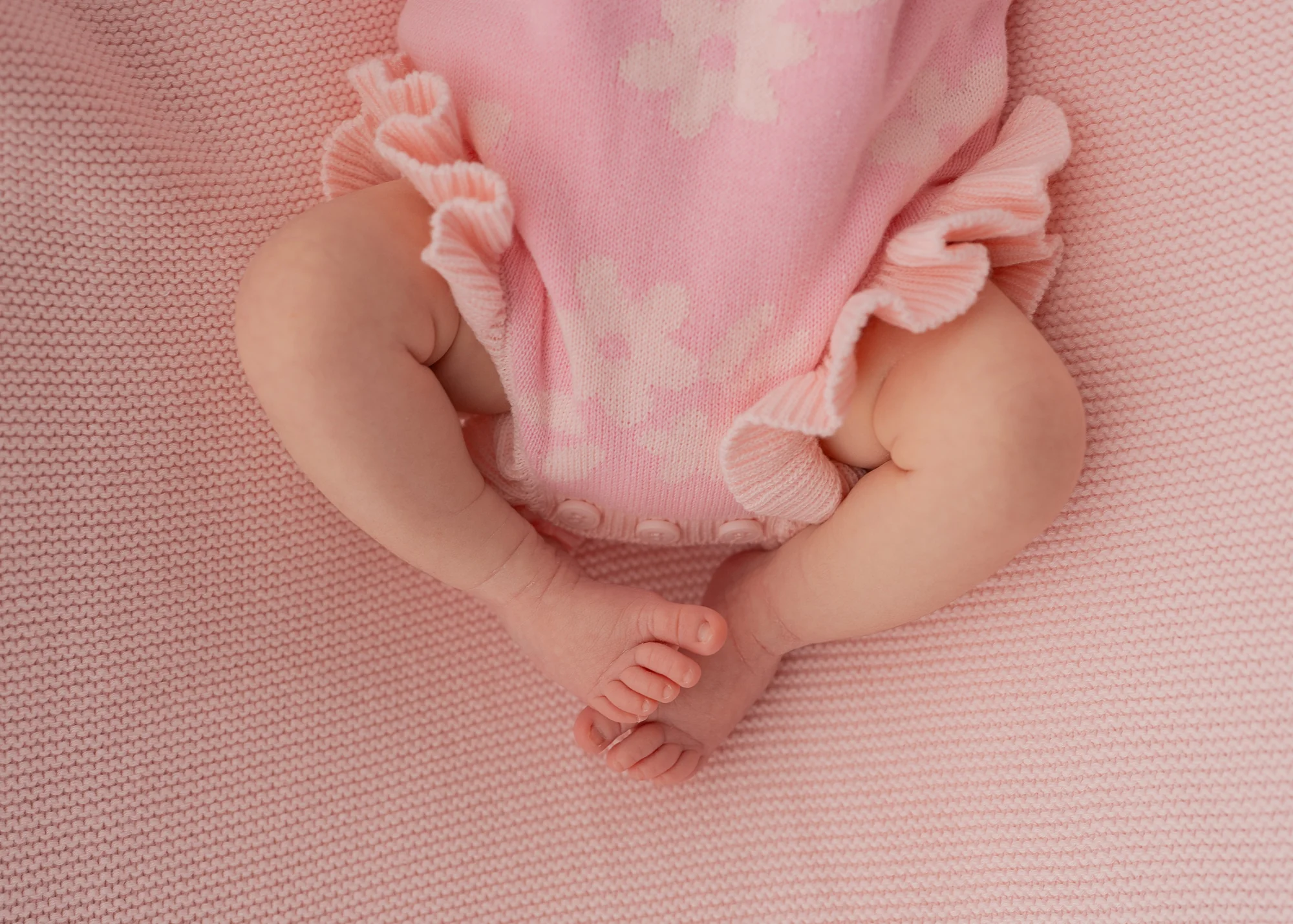 Knit Romper | Daisy Floral Pink - Image 6