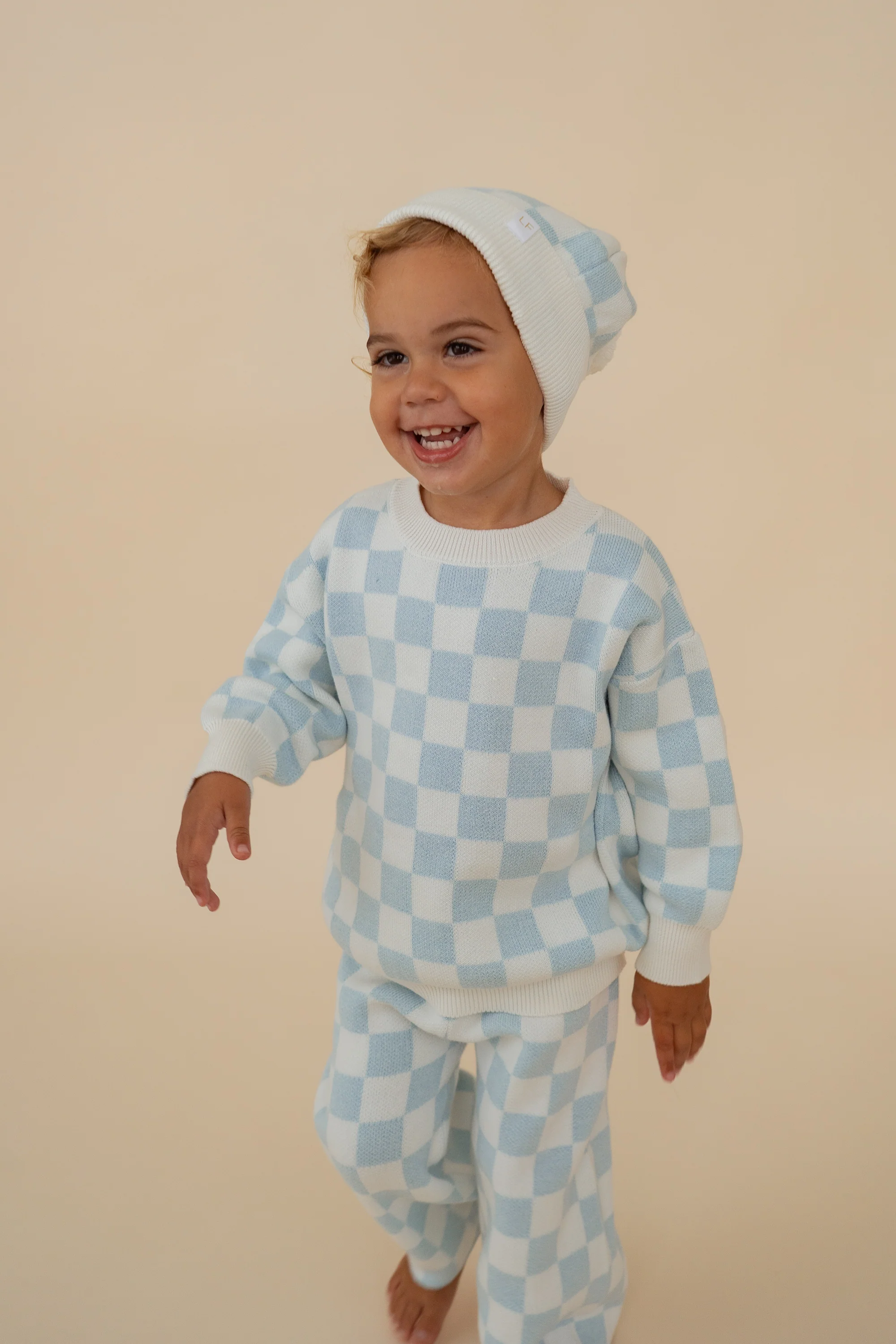 Knit Set | Sky Blue Checker - Image 5