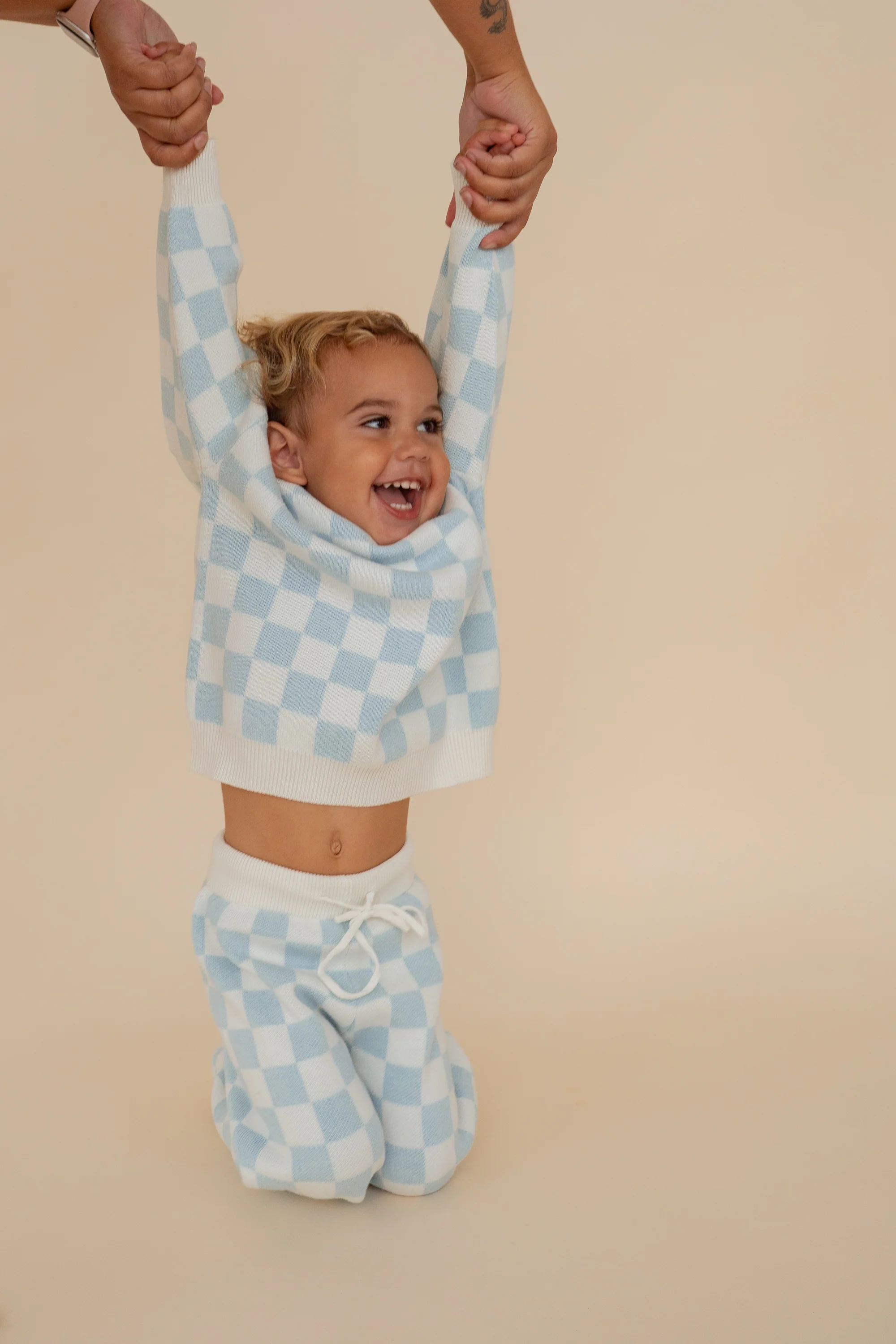 Knit Set | Sky Blue Checker - Image 6