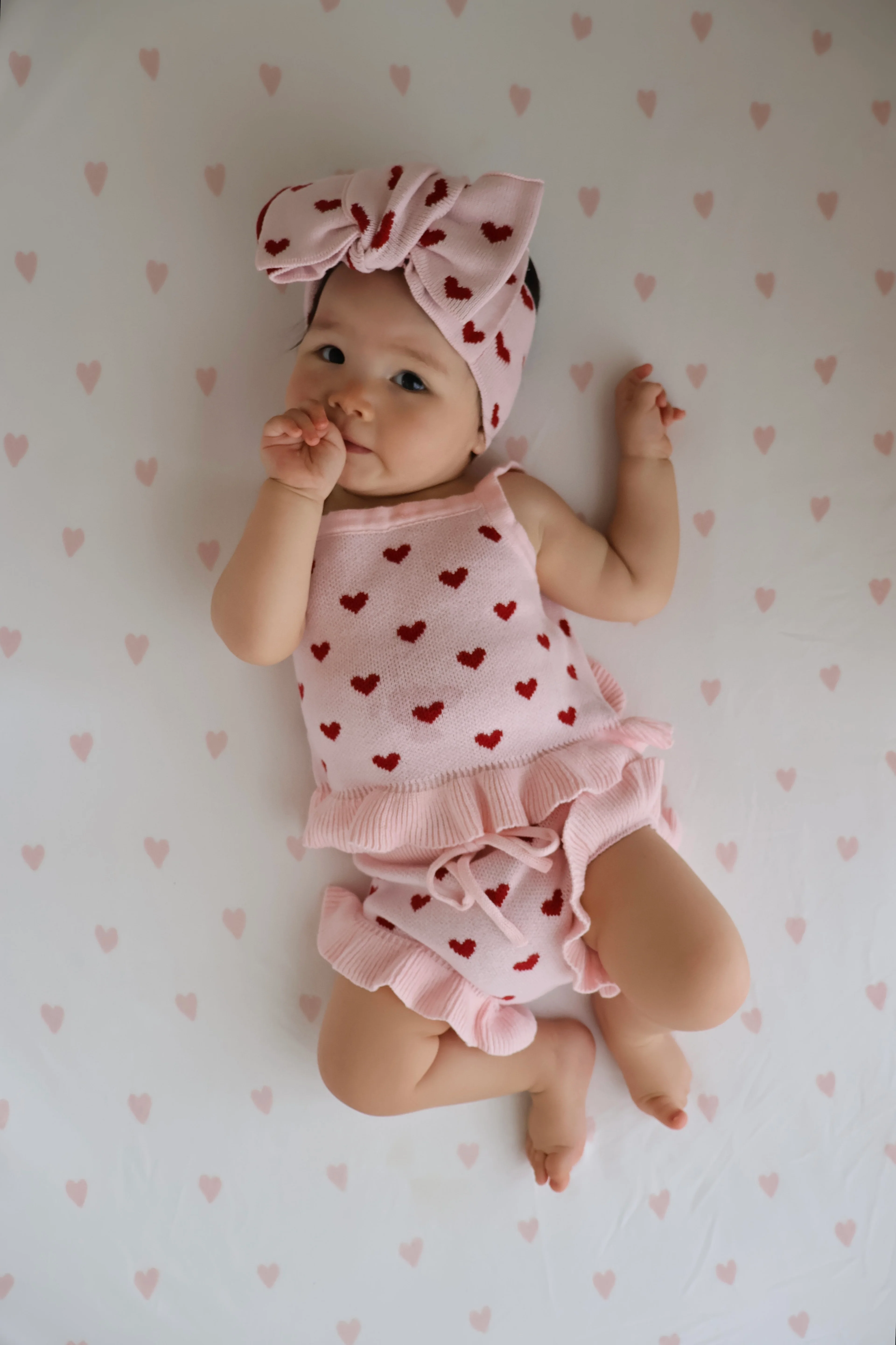 Knit Summer Set | Red Hearts - Image 3