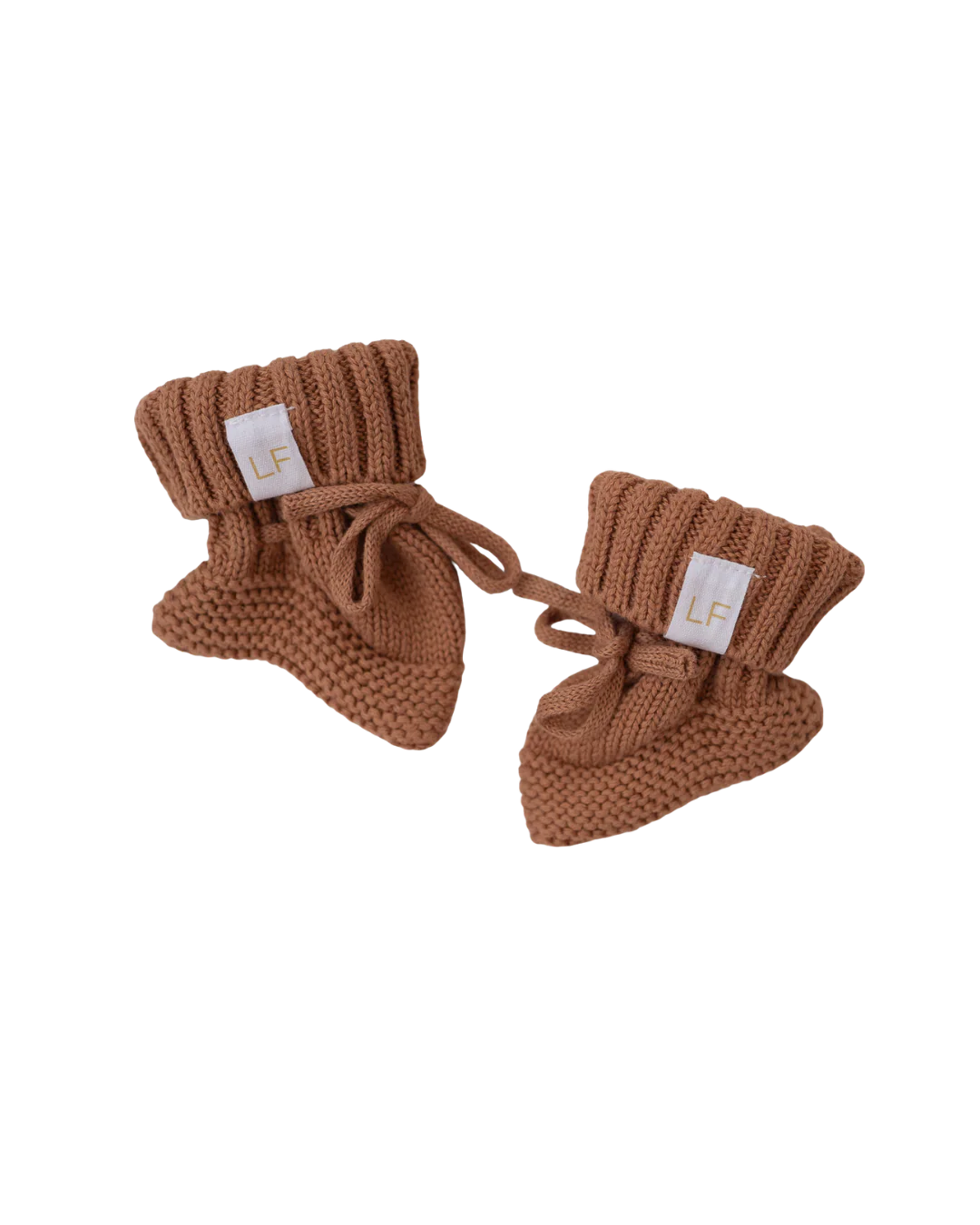 Knitted Booties | Chestnut - Image 2