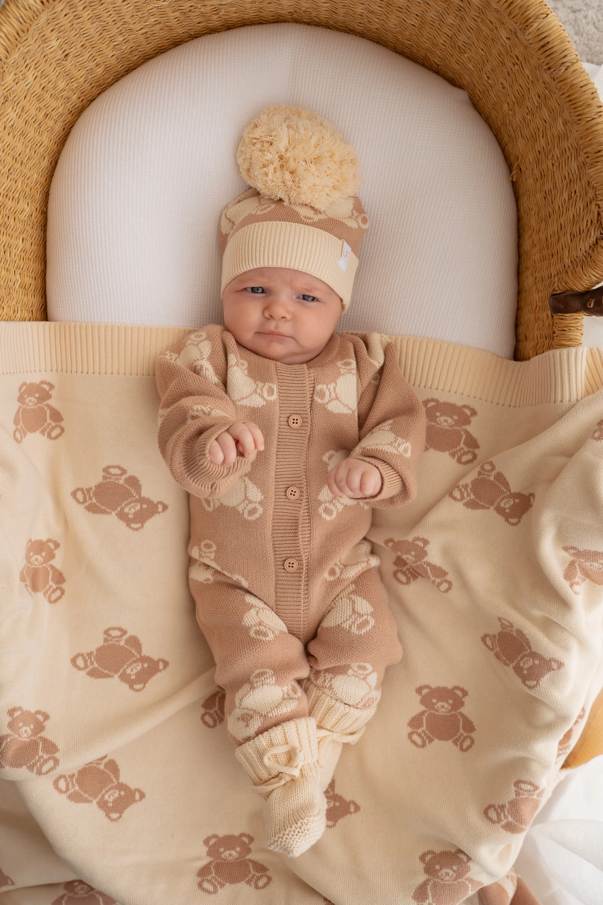 Knitted Pom Beanie | Teddies - Image 3