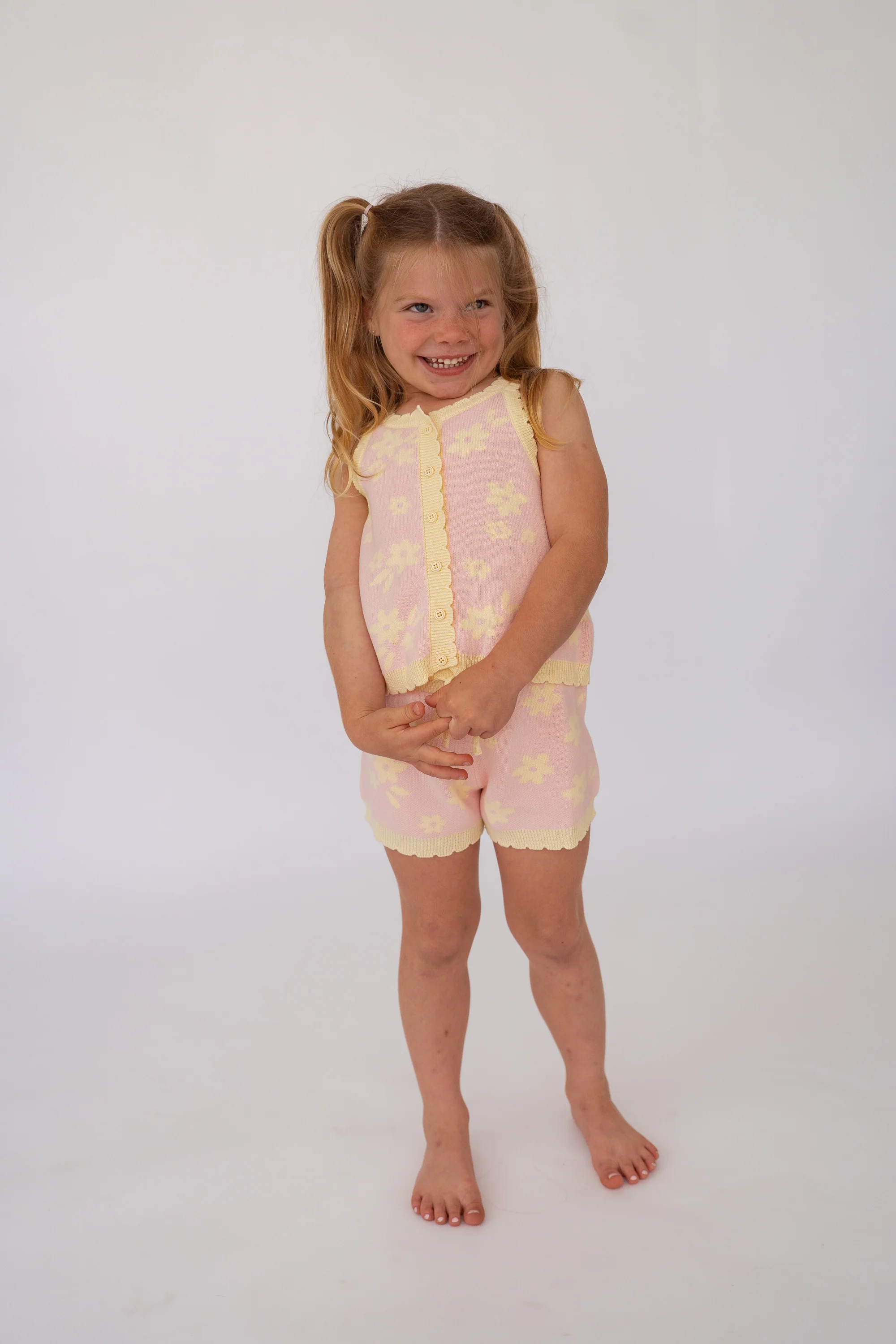 Knitted Shirt | Daisy Floral Lemon - Image 7