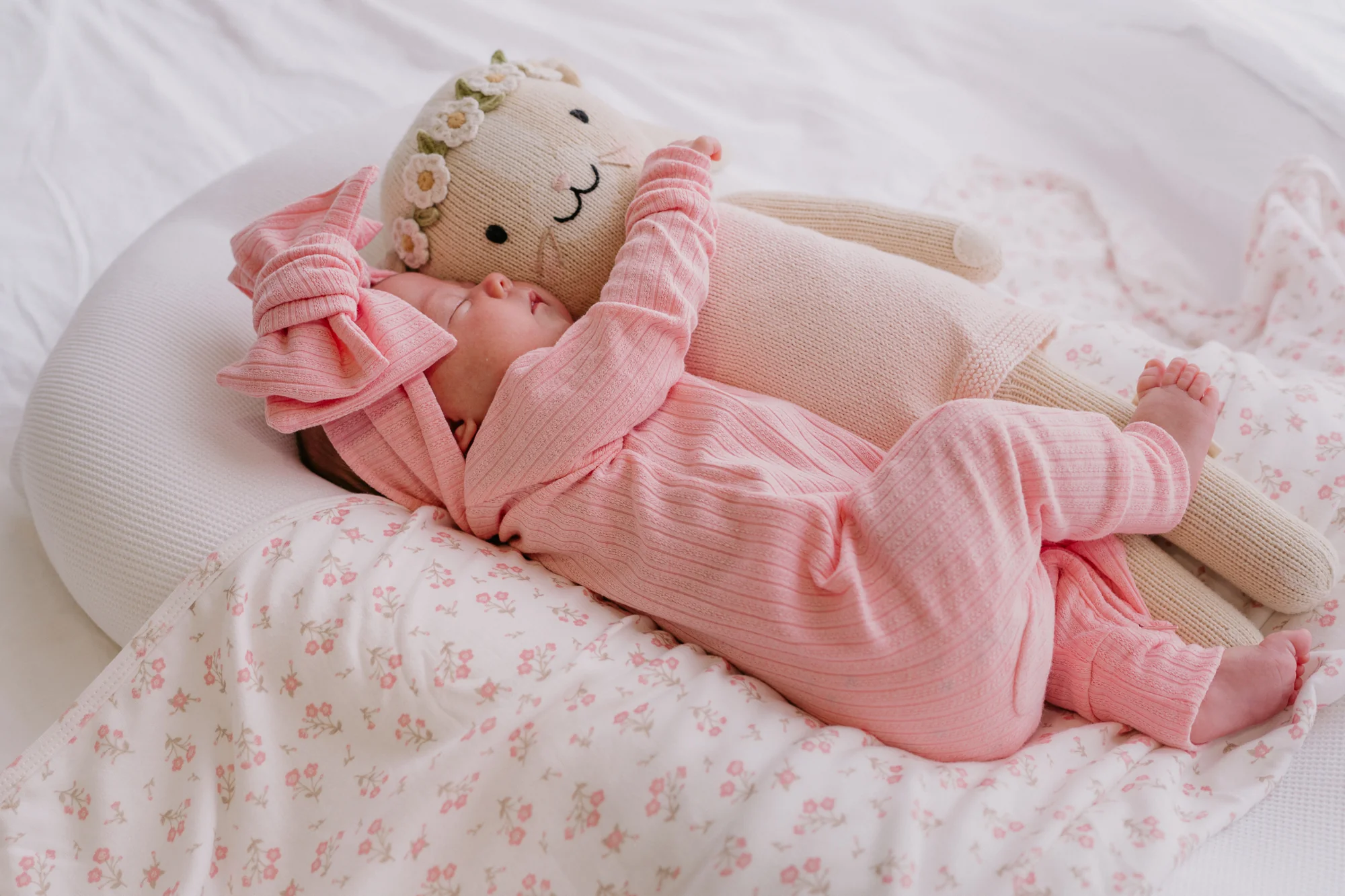 Oversized Topknot | Peony Rib Pointelle - Image 5