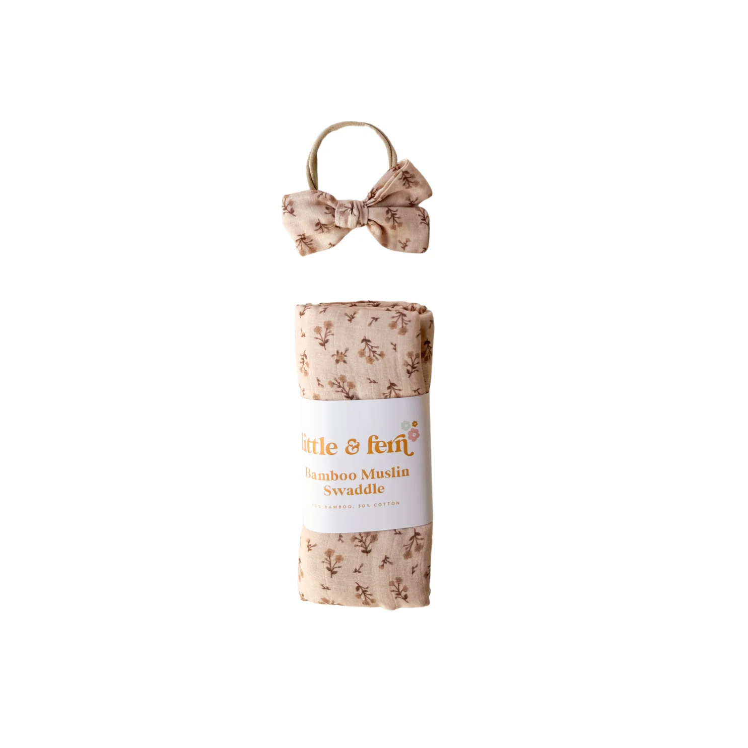 Muslin Swaddle | Paisley Coffee - Image 11