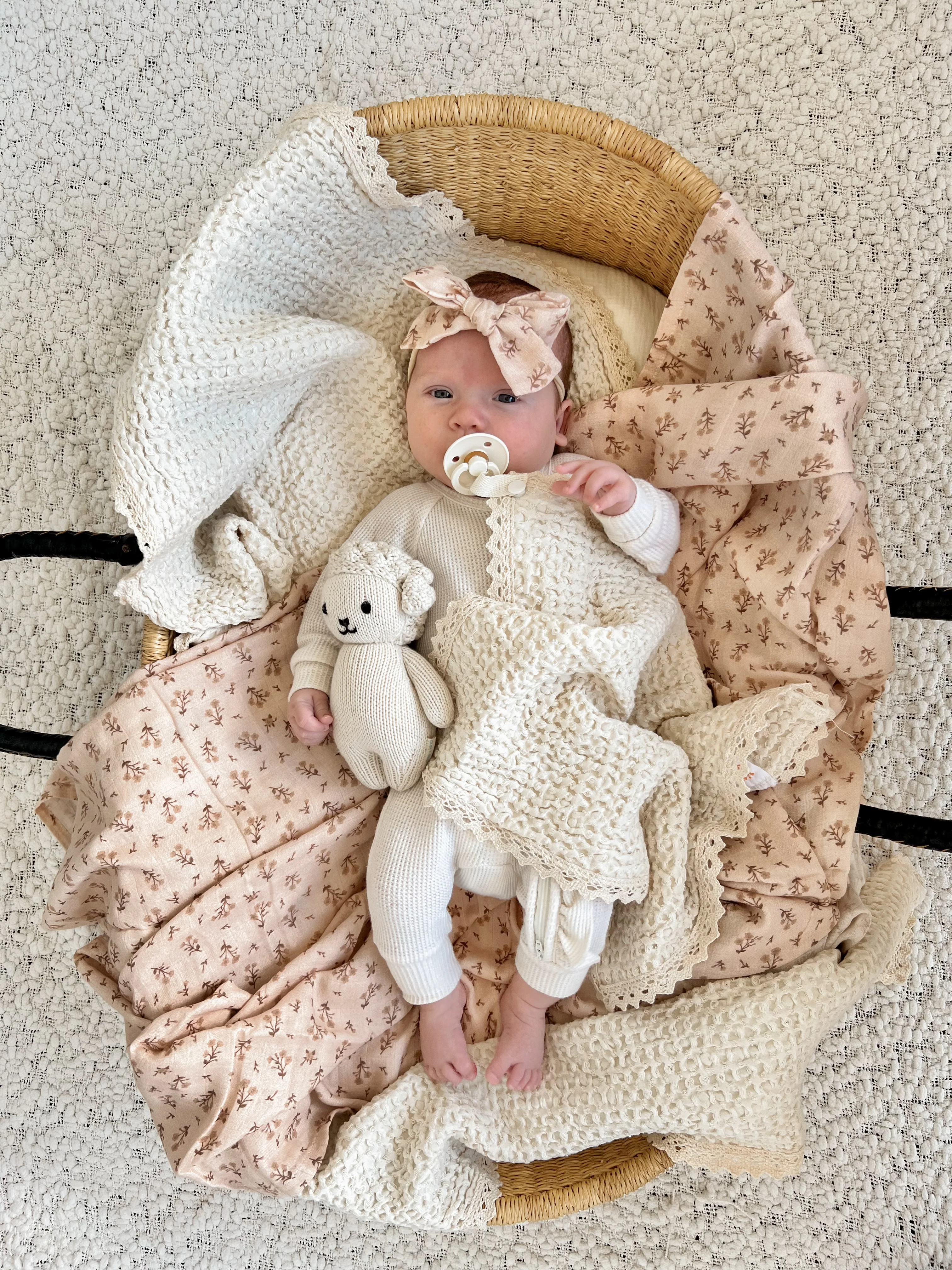 Muslin Swaddle | Paisley Coffee - Image 6